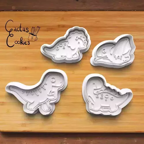 Dinosaurs Cookie Cutter Stl File for 3d Printer 0238 3D print model Dinosaurs Cookie Cutter Stl File for 3d Printer 0238 3D print model