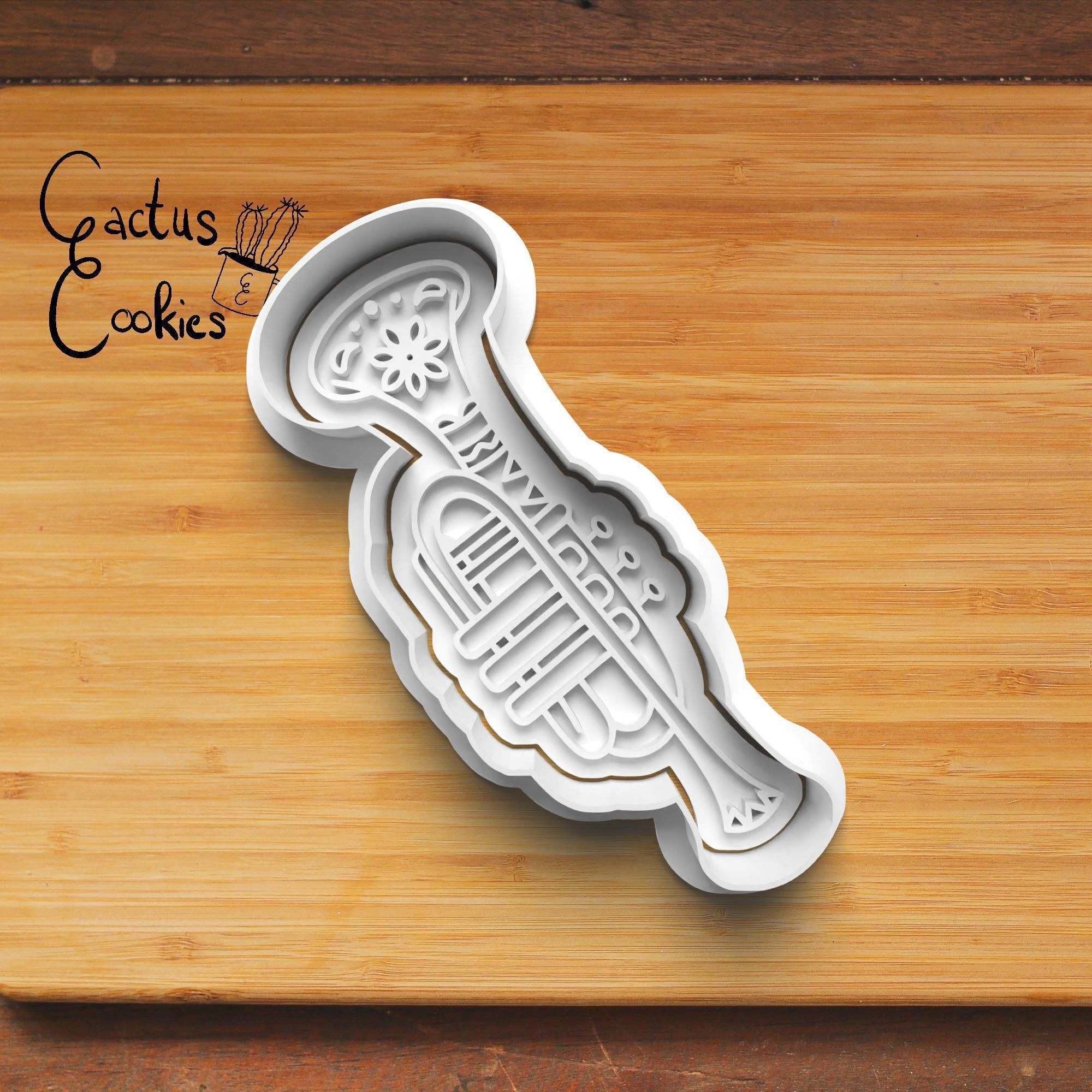 Dia De Muertos Cookie Cutter Stl File for 3d Printer 0336 3D print model_4