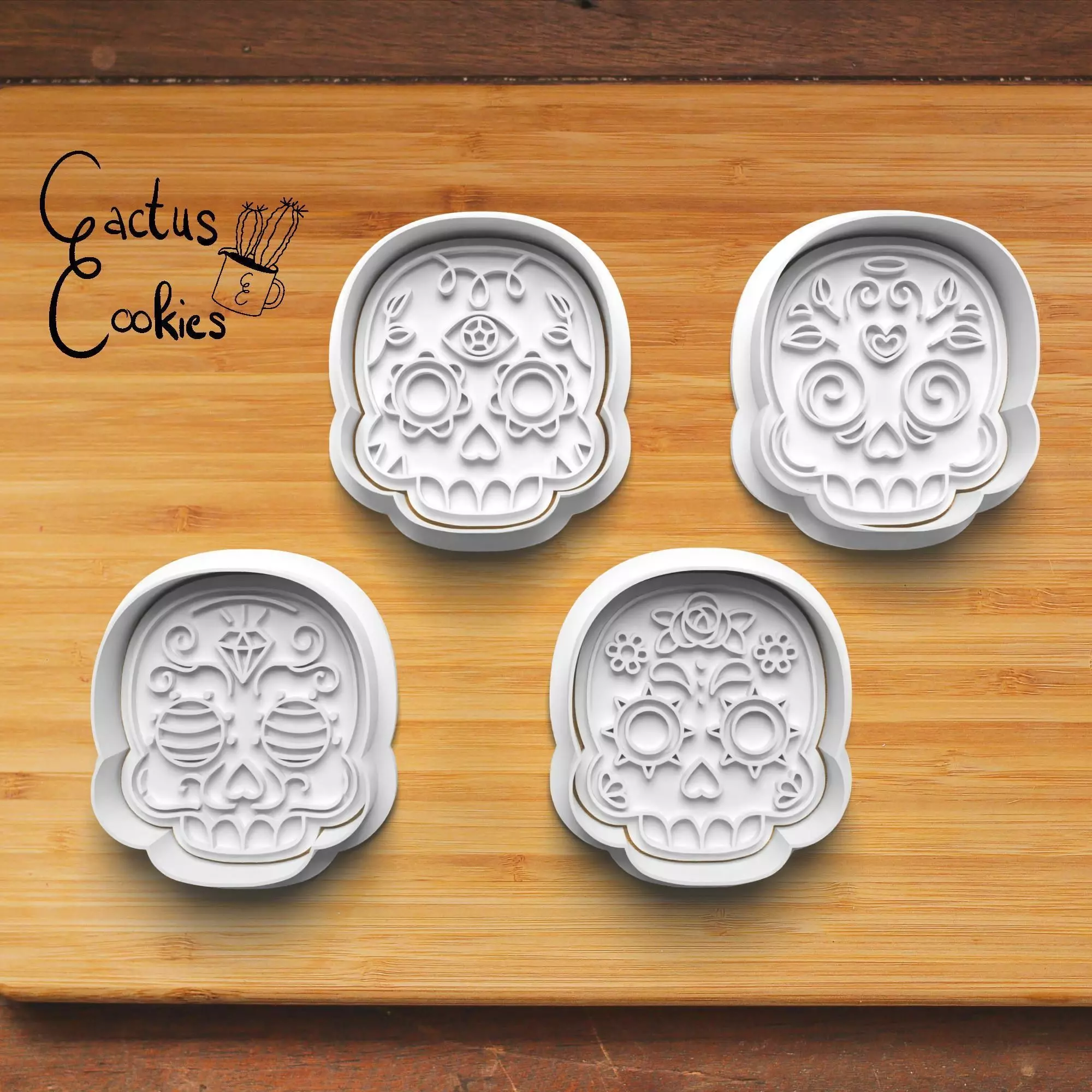 Dia De Muertos Cookie Cutter Stl File for 3d Printer 0335 3D print model_0