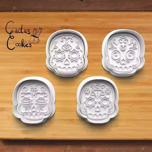 Dia De Muertos Cookie Cutter Stl File for 3d Printer 0335 3D print model