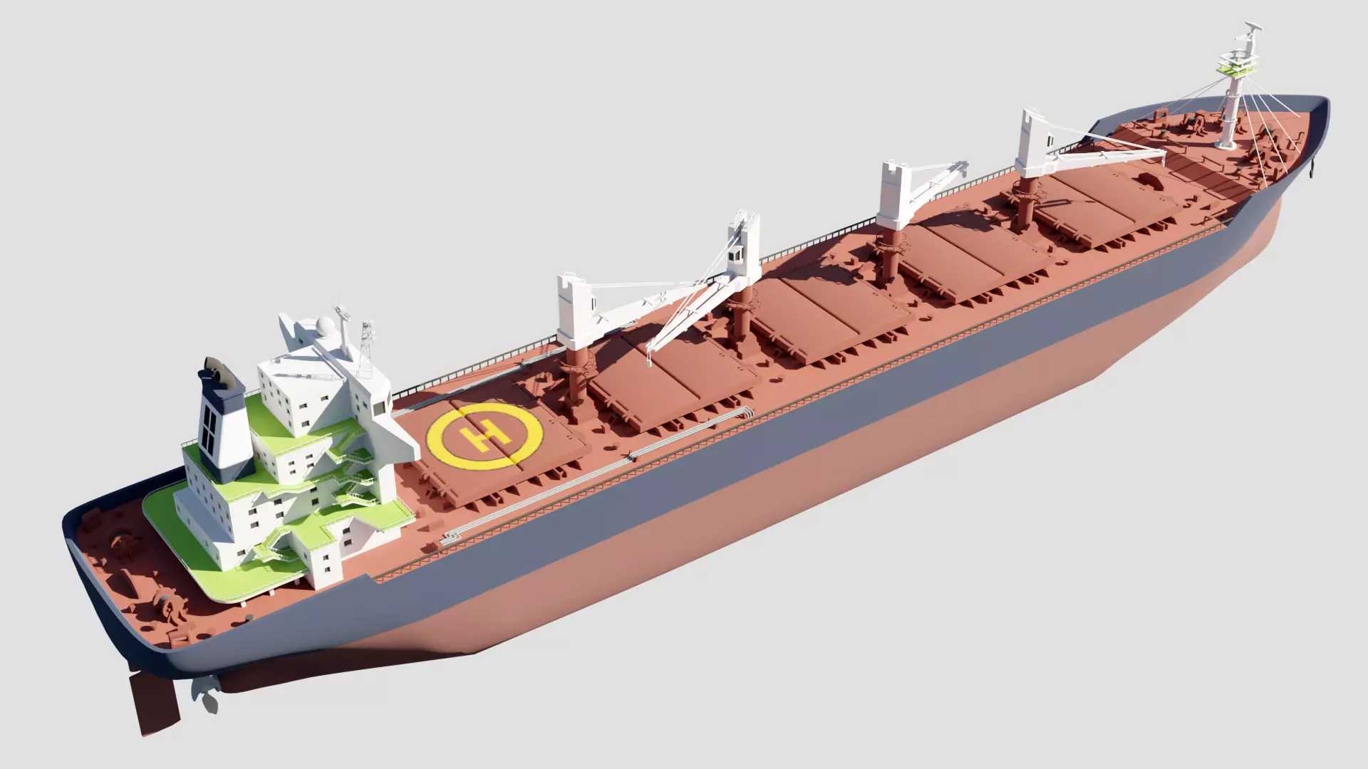 Bulk Ship 3D model_0