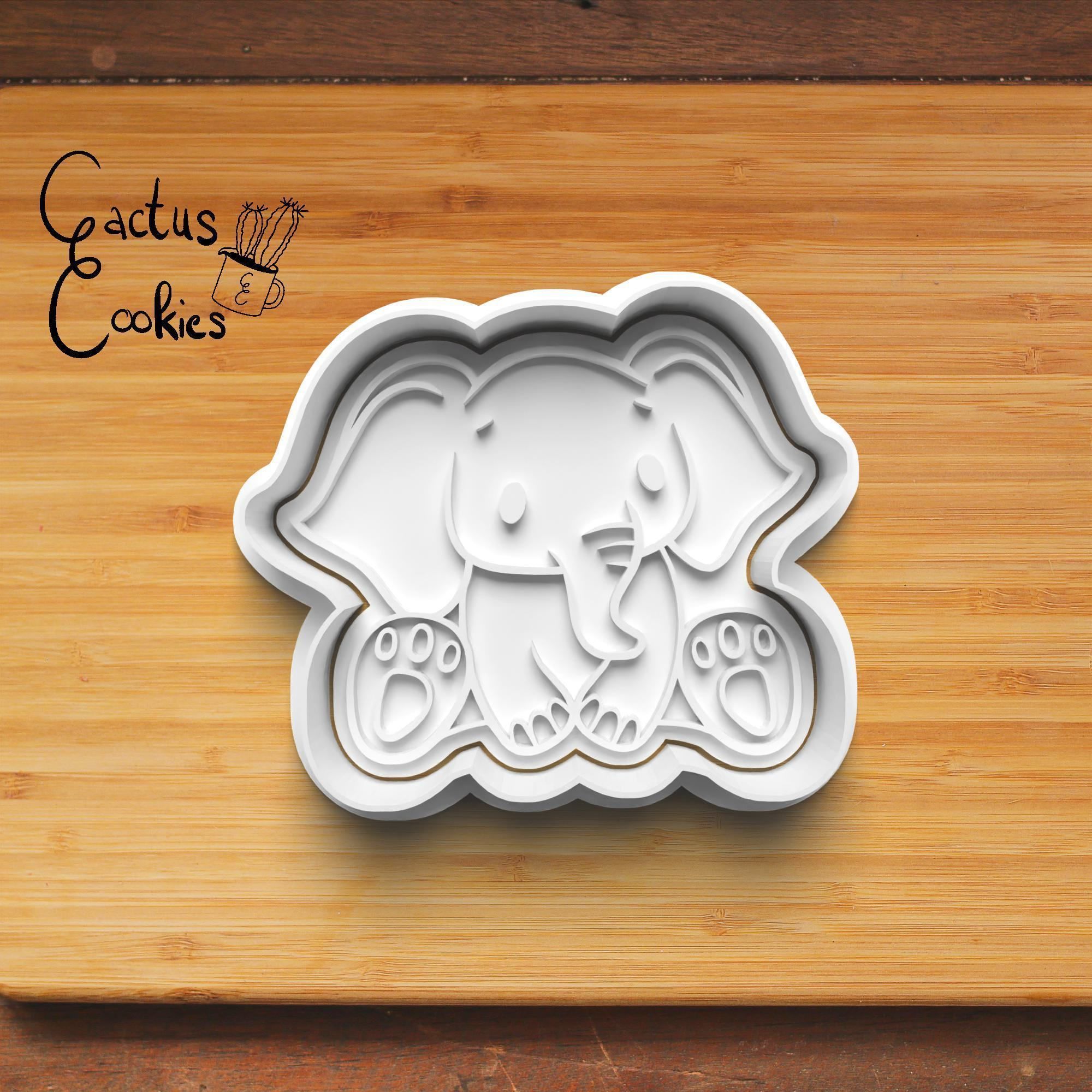 Cute Elephant Cookie Cutter Stl File for 3d Printer 0237 3D print model_4