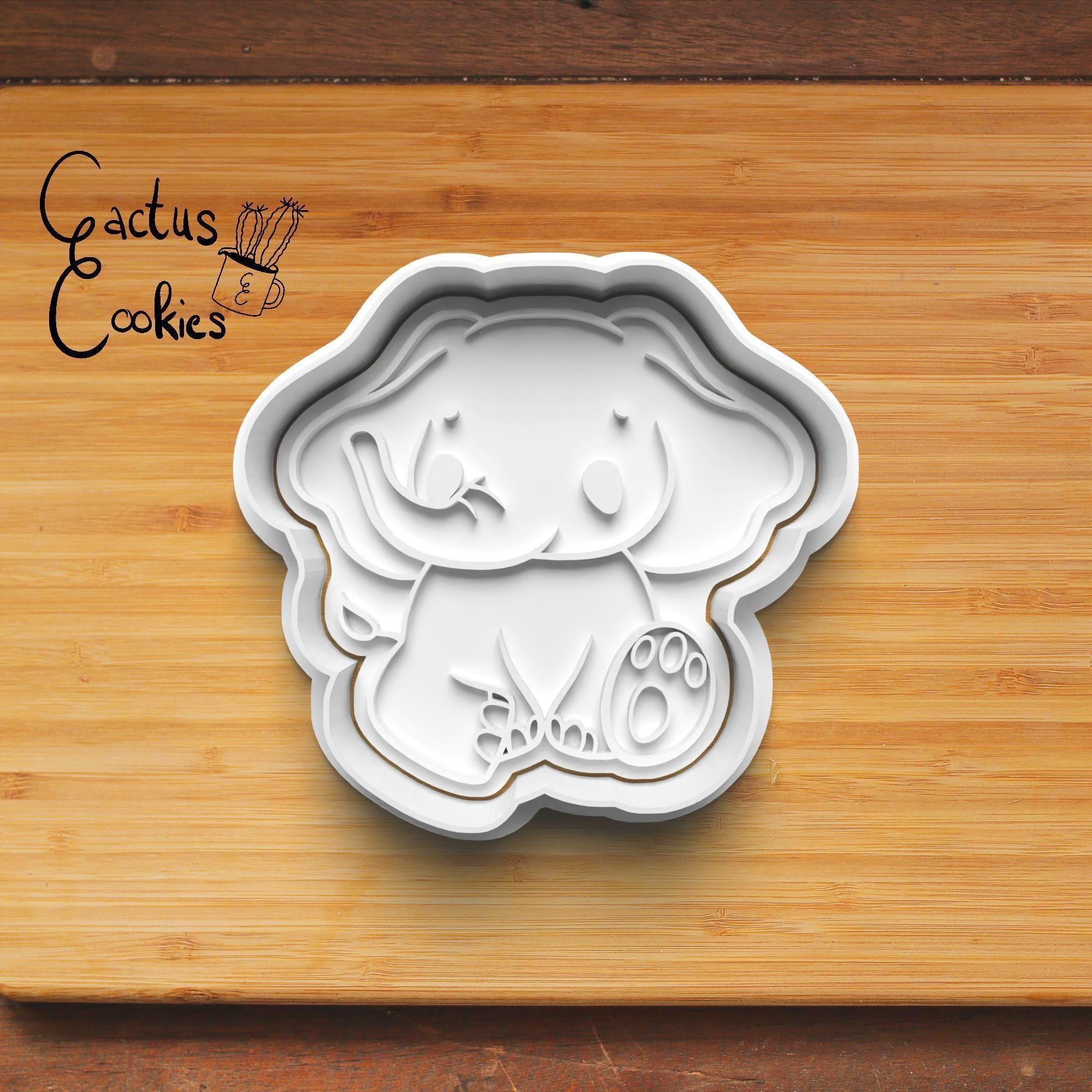 Cute Elephant Cookie Cutter Stl File for 3d Printer 0237 3D print model_3