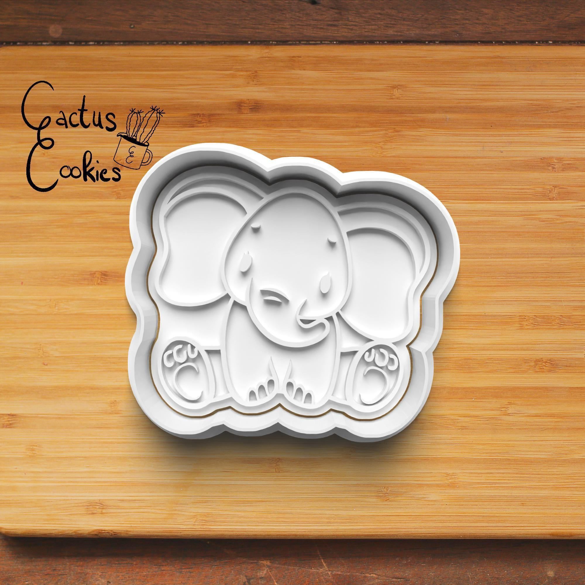 Cute Elephant Cookie Cutter Stl File for 3d Printer 0237 3D print model_2