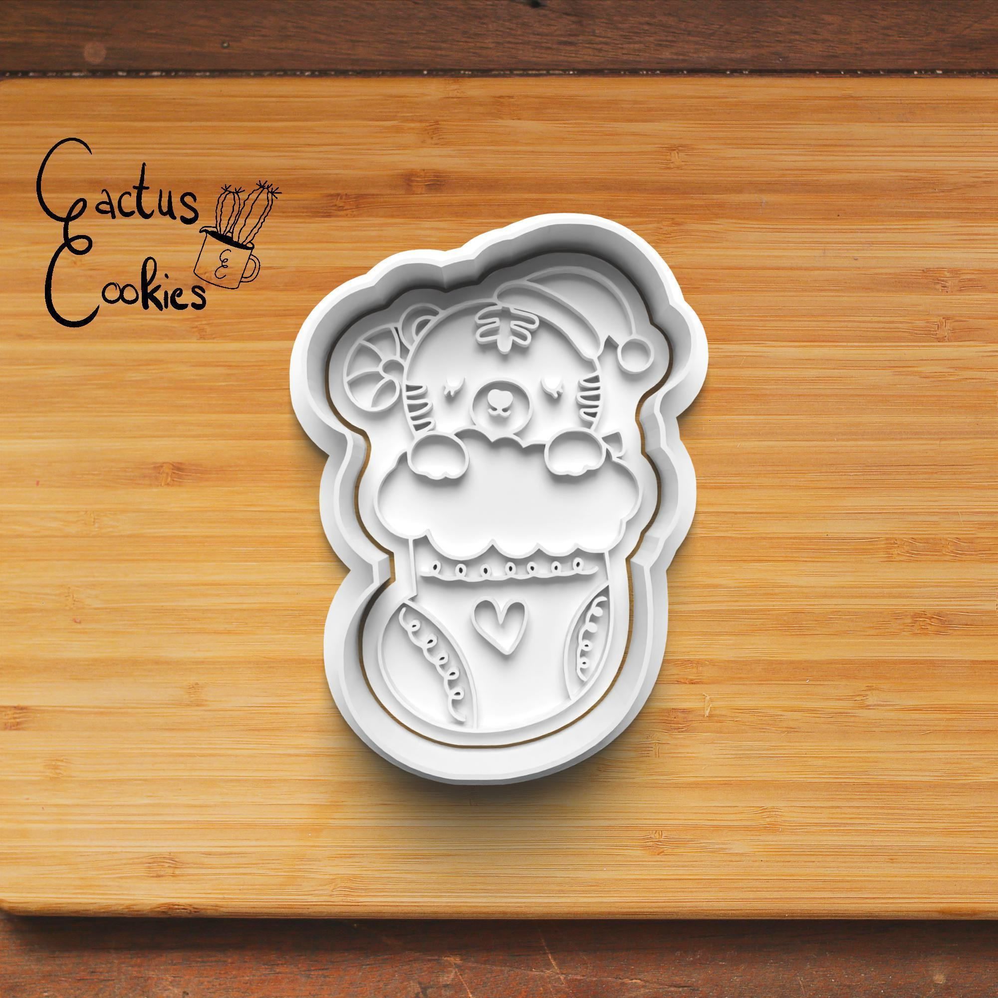 Christmas Tiger Cookie Cutter Stl File for 3d Printer 0172 3D print model_5