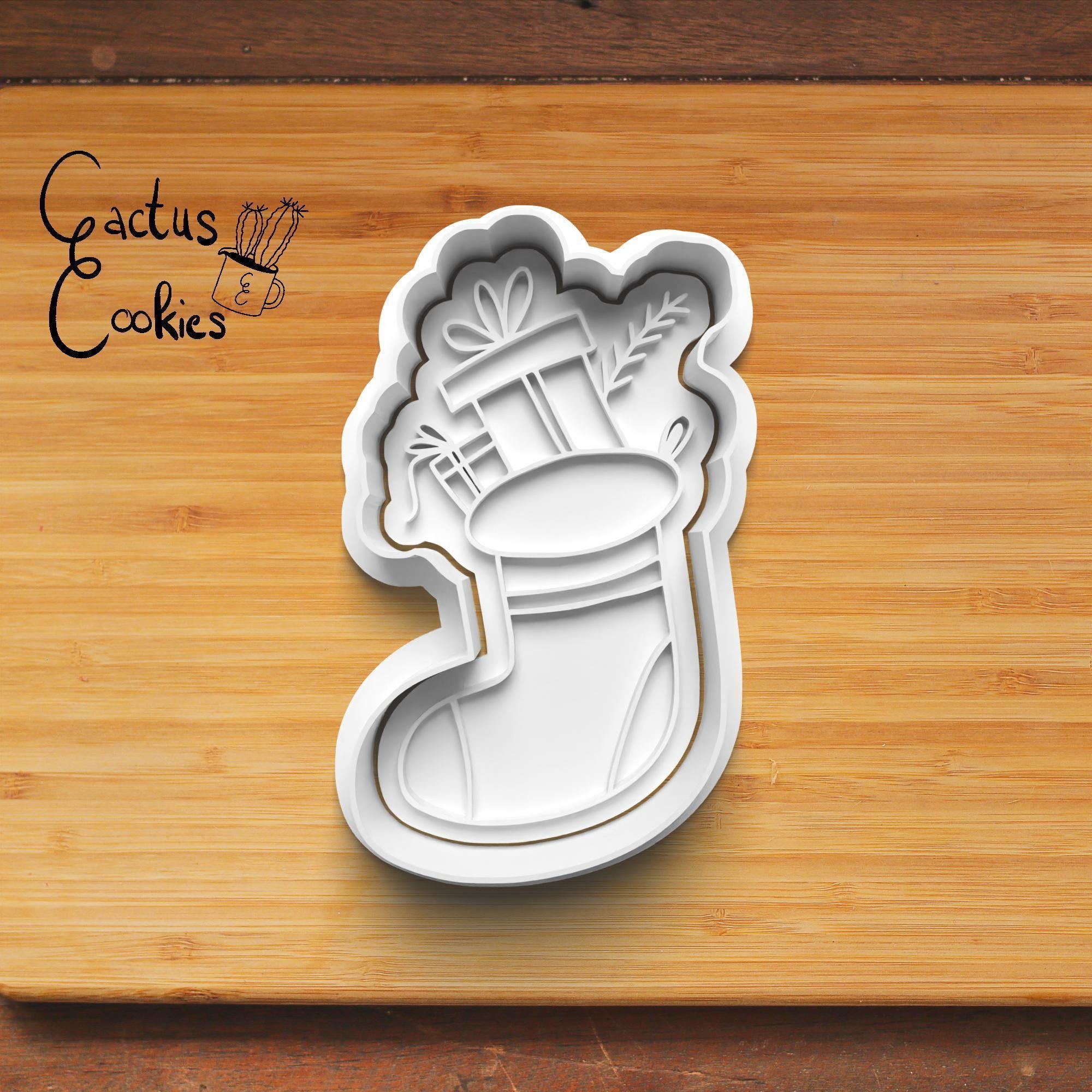 Christmas Socks Cookie Cutter Stl File for 3d Printer 0485 3D print model_2