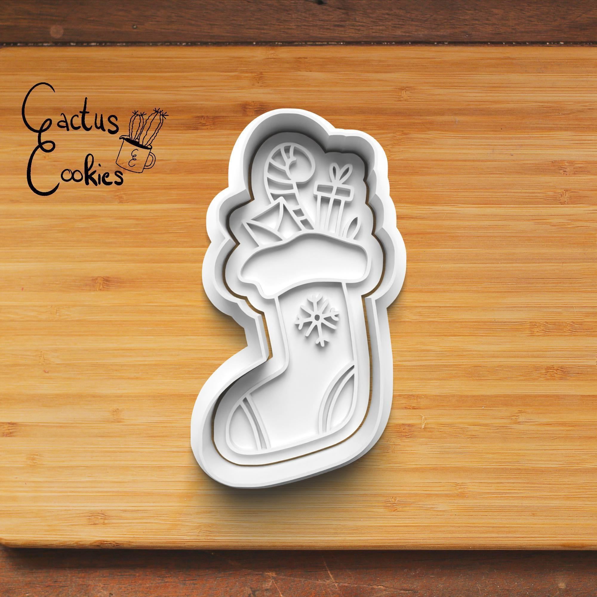 Christmas Socks Cookie Cutter Stl File for 3d Printer 0485 3D print model_4