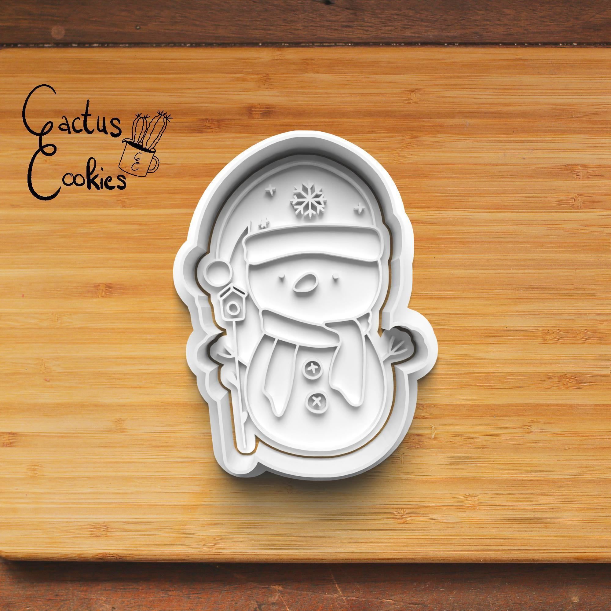 Christmas Snowman Cookie Cutter Stl File for 3d Printer 0016 3D print model_4