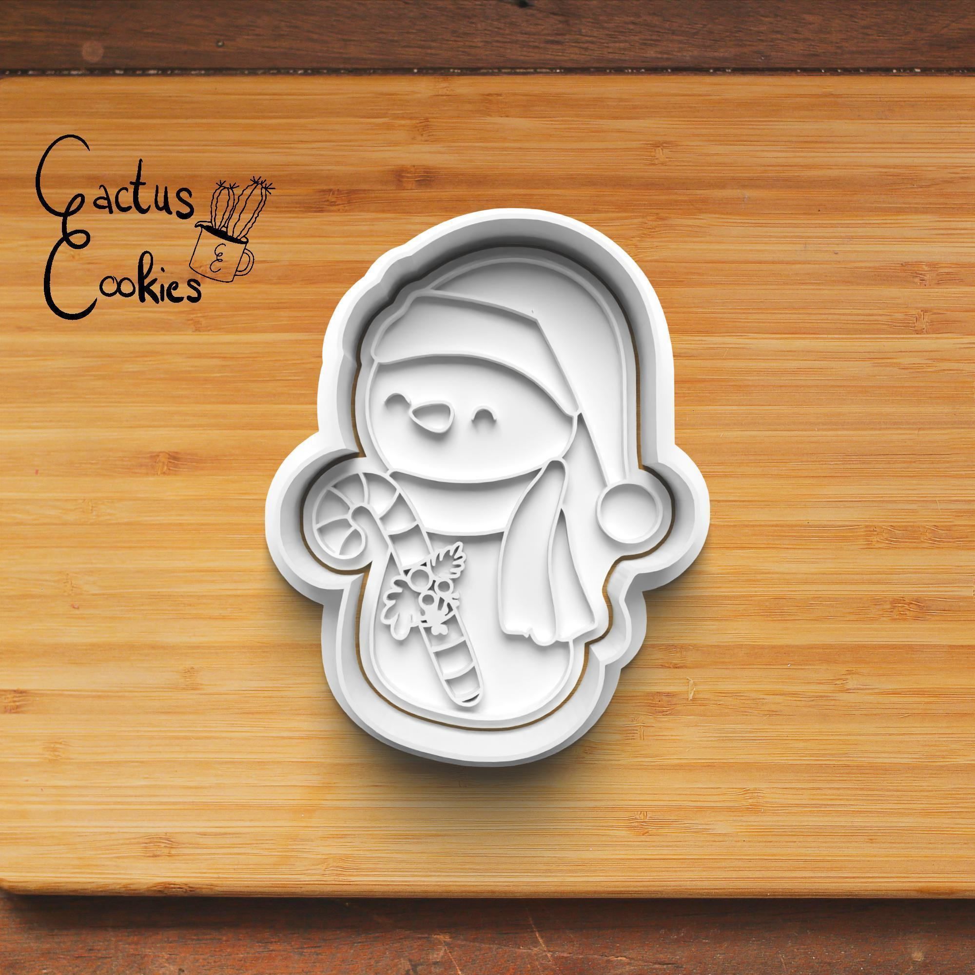 Christmas Snowman Cookie Cutter Stl File for 3d Printer 0016 3D print model_5