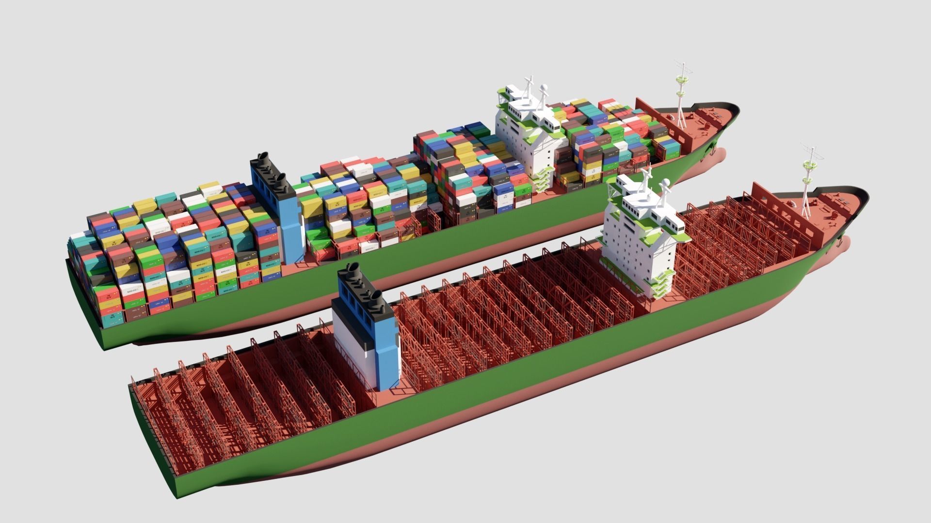 Containers Ship 3D model_1