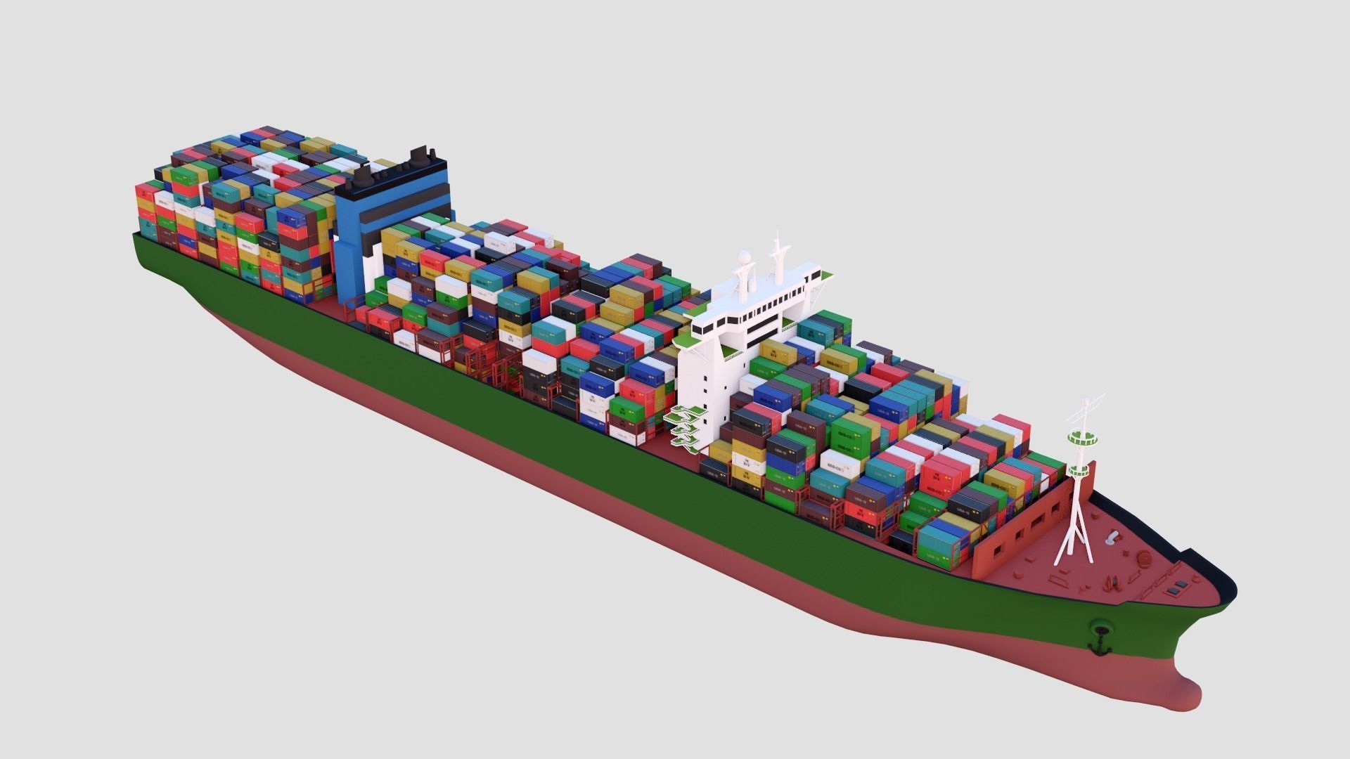 Containers Ship 3D model_5