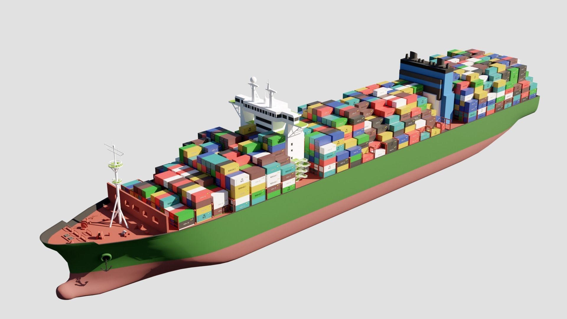 Containers Ship 3D model_3