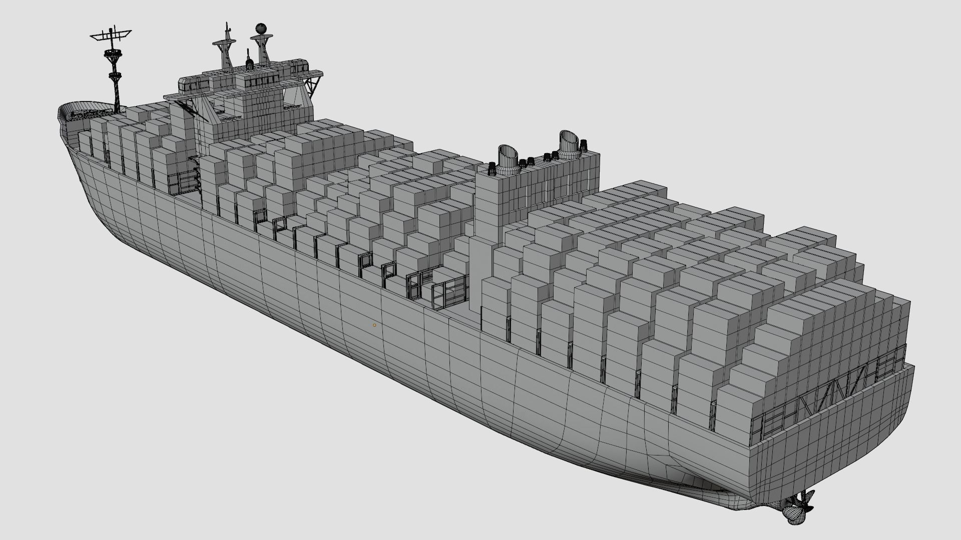 Containers Ship 3D model_9