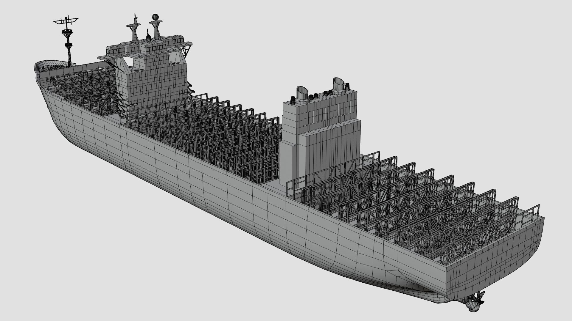 Containers Ship 3D model_10