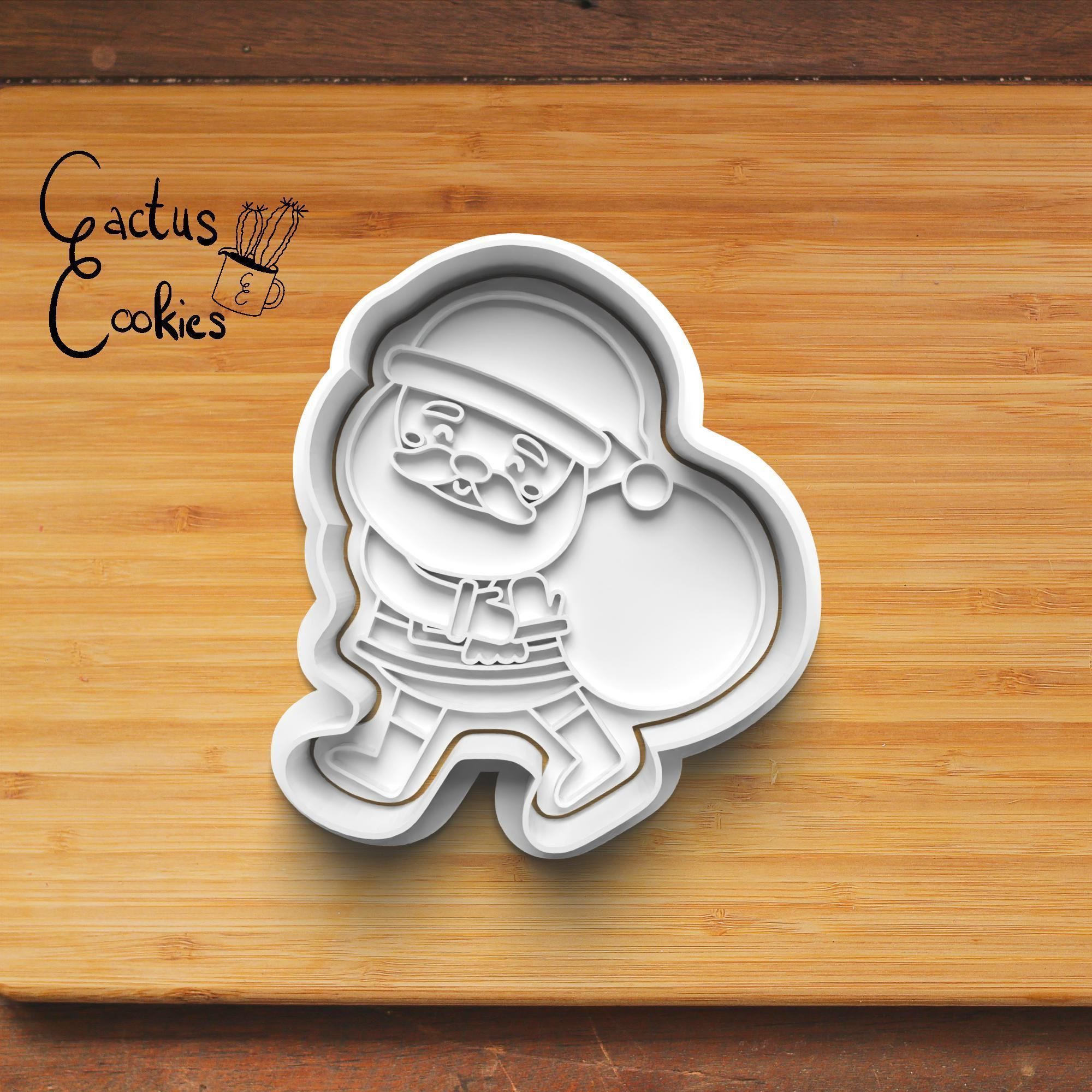 Christmas Santa Cookie Cutter Stl File for 3d Printer 0013 3D print model_4