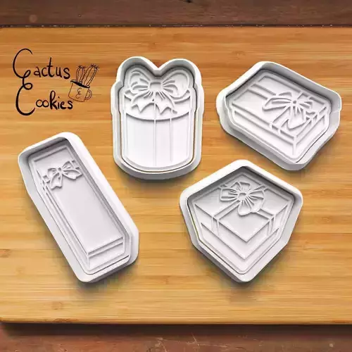 Christmas Present Cookie Cutter Stl File for 3d Printer 0175 3D print model Christmas Present Cookie Cutter Stl File for 3d Printer 0175 3D print model