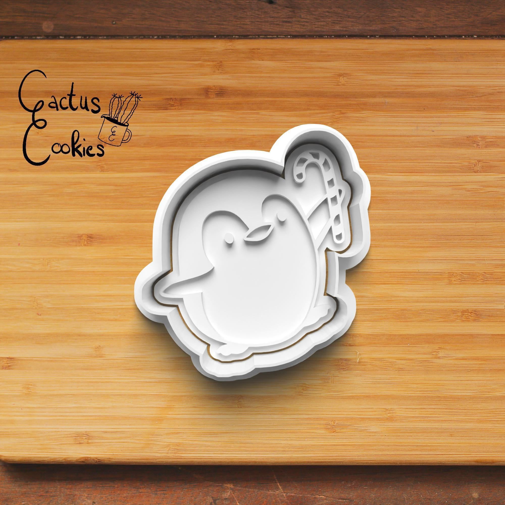 Christmas Penguins Cookie Cutter Stl File for 3d Printer 0174 3D print model_2