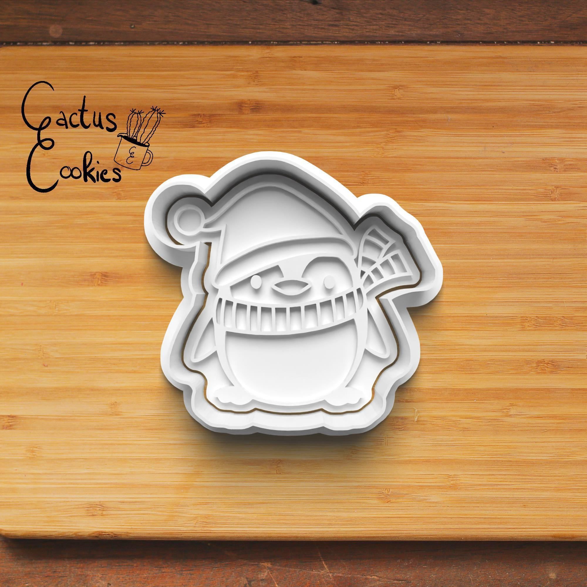 Christmas Penguins Cookie Cutter Stl File for 3d Printer 0174 3D print model_3