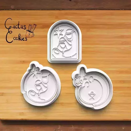 Christmas Nativity Cookie Cutter Stl File for 3d Printer 0486 3D print model Christmas Nativity Cookie Cutter Stl File for 3d Printer 0486 3D print model