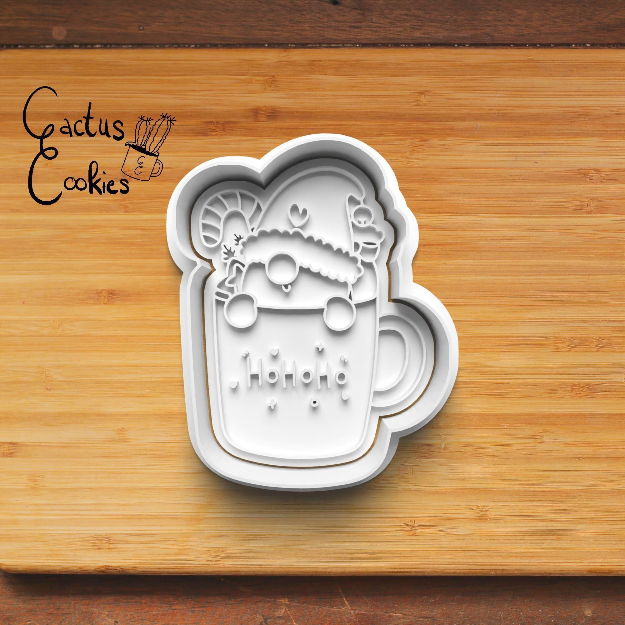 Christmas Gnome Cup Cookie Cutter Stl File for 3d Printer 0173 3D print model_2