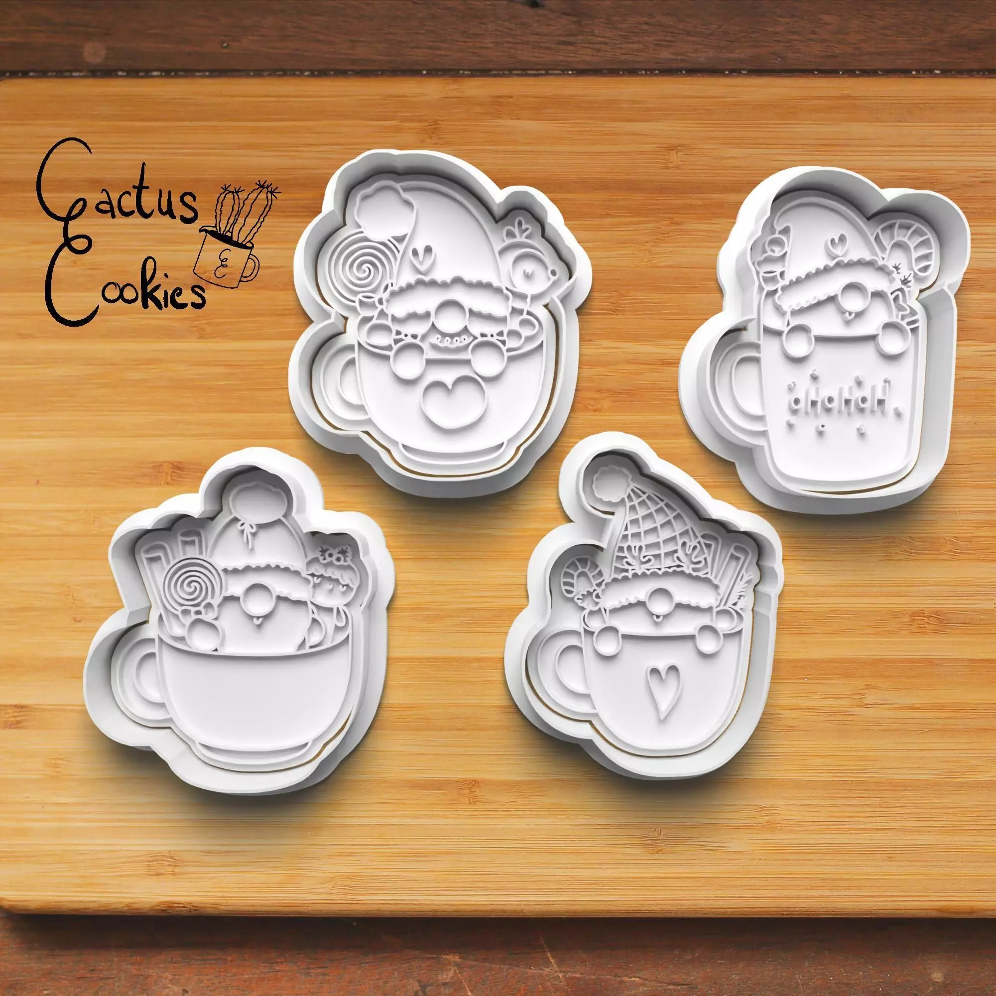 Christmas Gnome Cup Cookie Cutter Stl File for 3d Printer 0173 3D print model_0