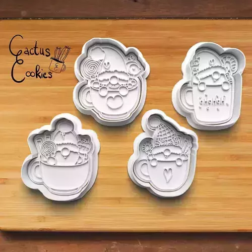 Christmas Gnome Cup Cookie Cutter Stl File for 3d Printer 0173 3D print model Christmas Gnome Cup Cookie Cutter Stl File for 3d Printer 0173 3D print model