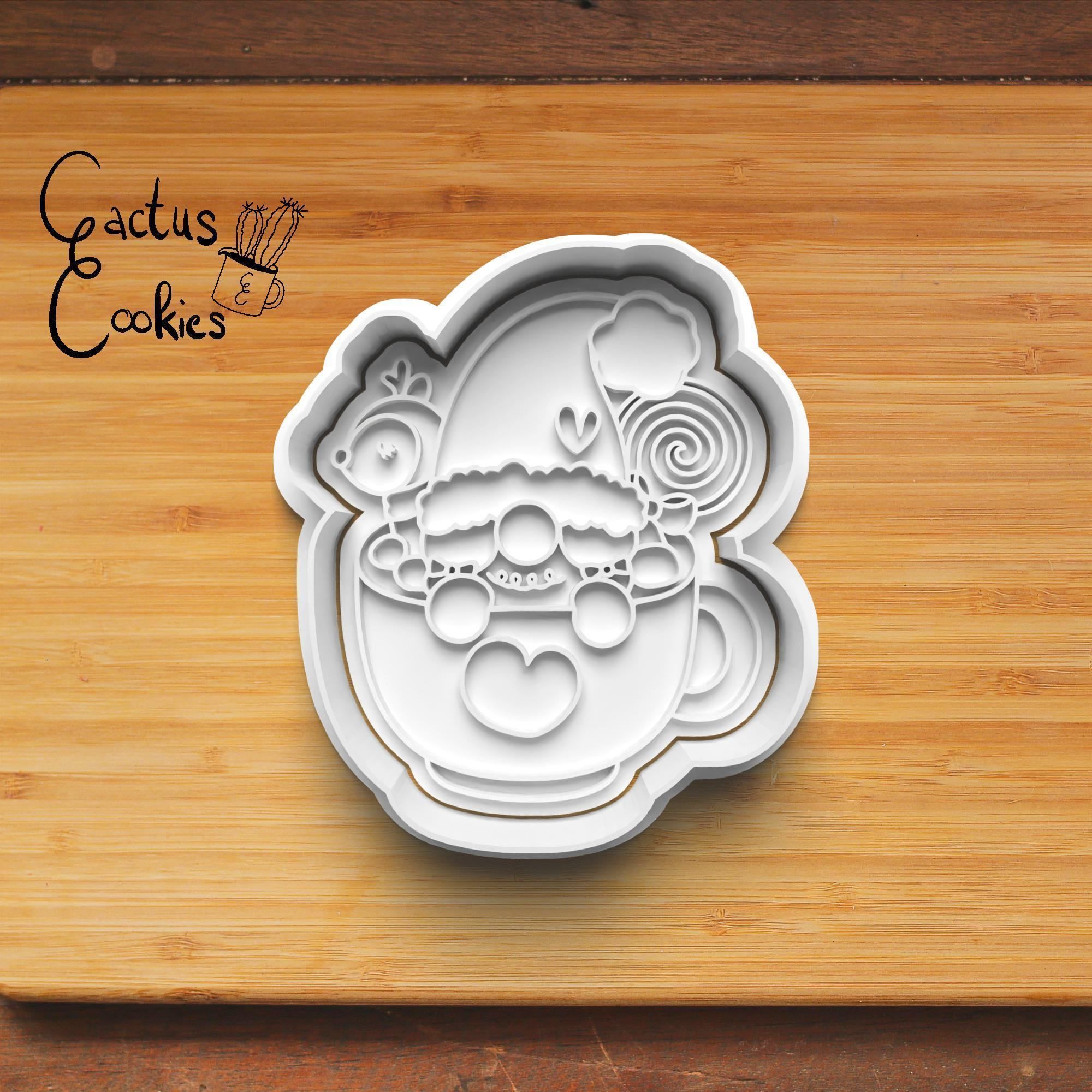 Christmas Gnome Cup Cookie Cutter Stl File for 3d Printer 0173 3D print model_3