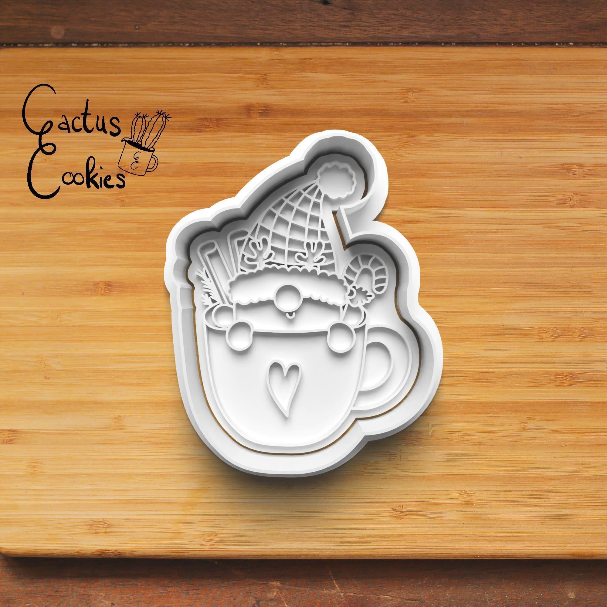 Christmas Gnome Cup Cookie Cutter Stl File for 3d Printer 0173 3D print model_4