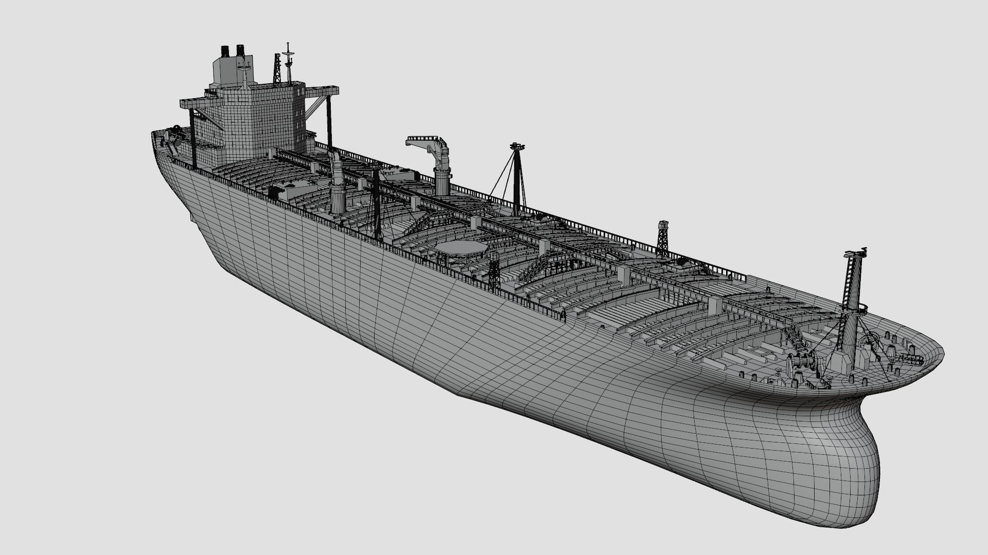 Oil tanker Ship 3D model_6