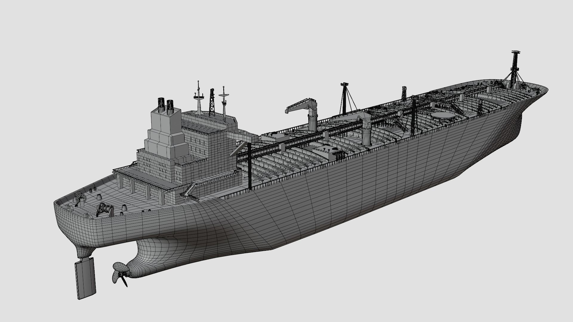 Oil tanker Ship 3D model_7