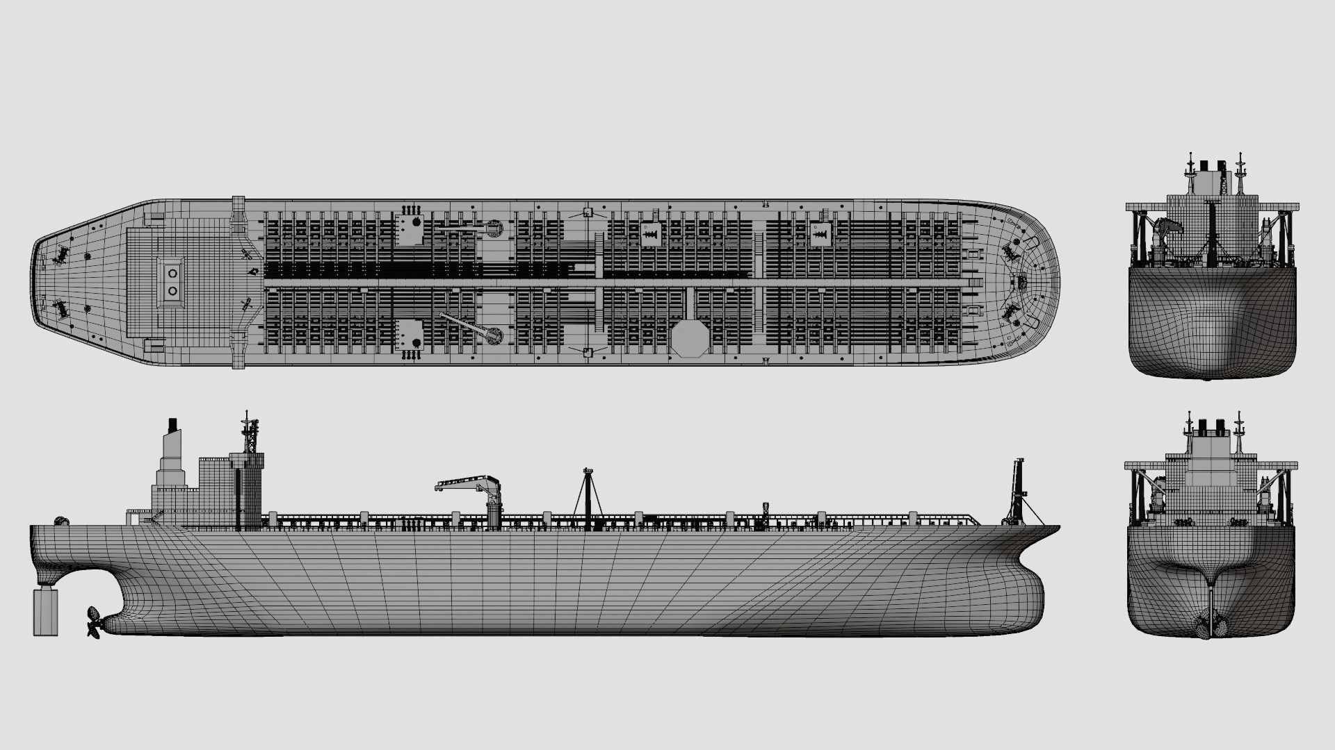 Oil tanker Ship 3D model_5