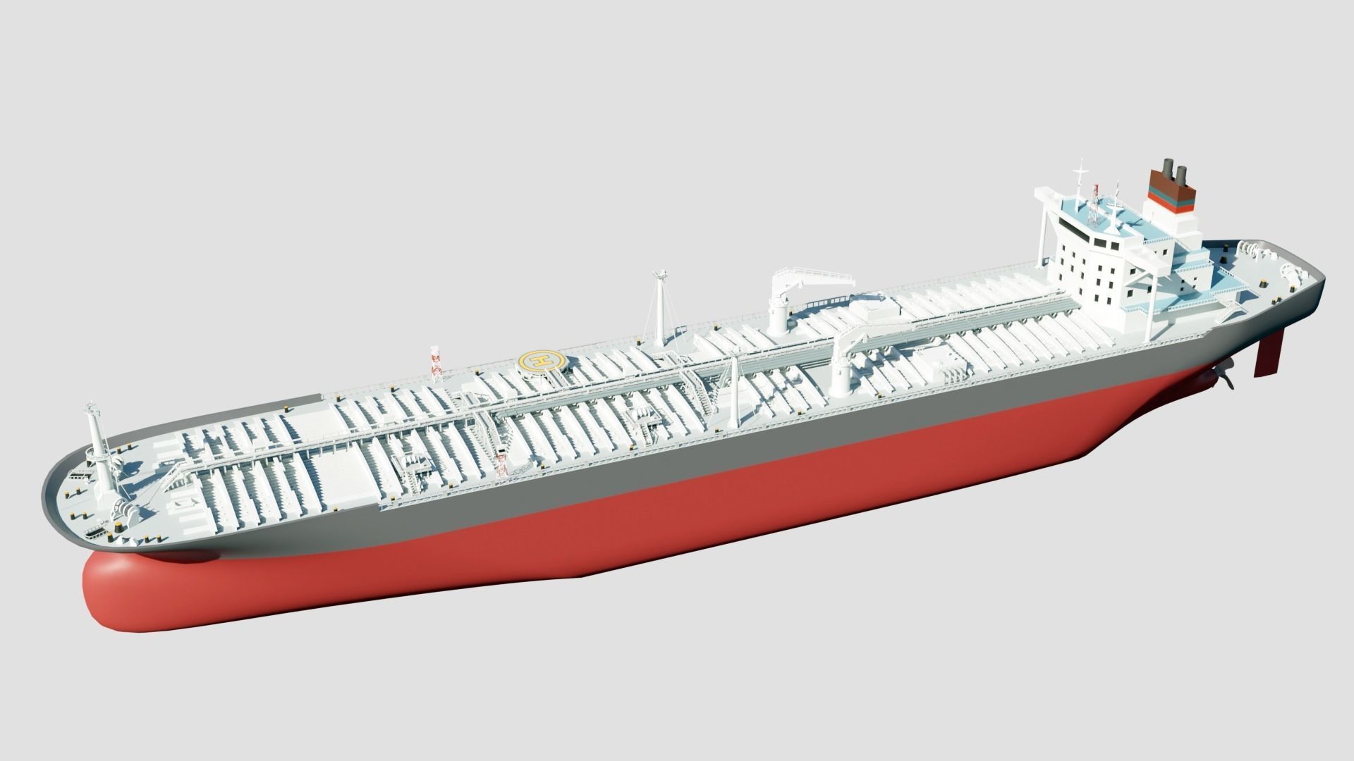 Oil tanker Ship 3D model_2