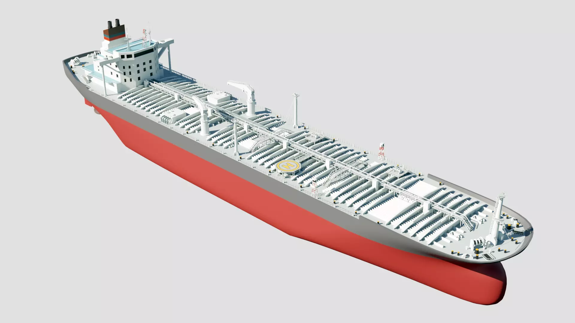 Oil tanker Ship 3D model_0