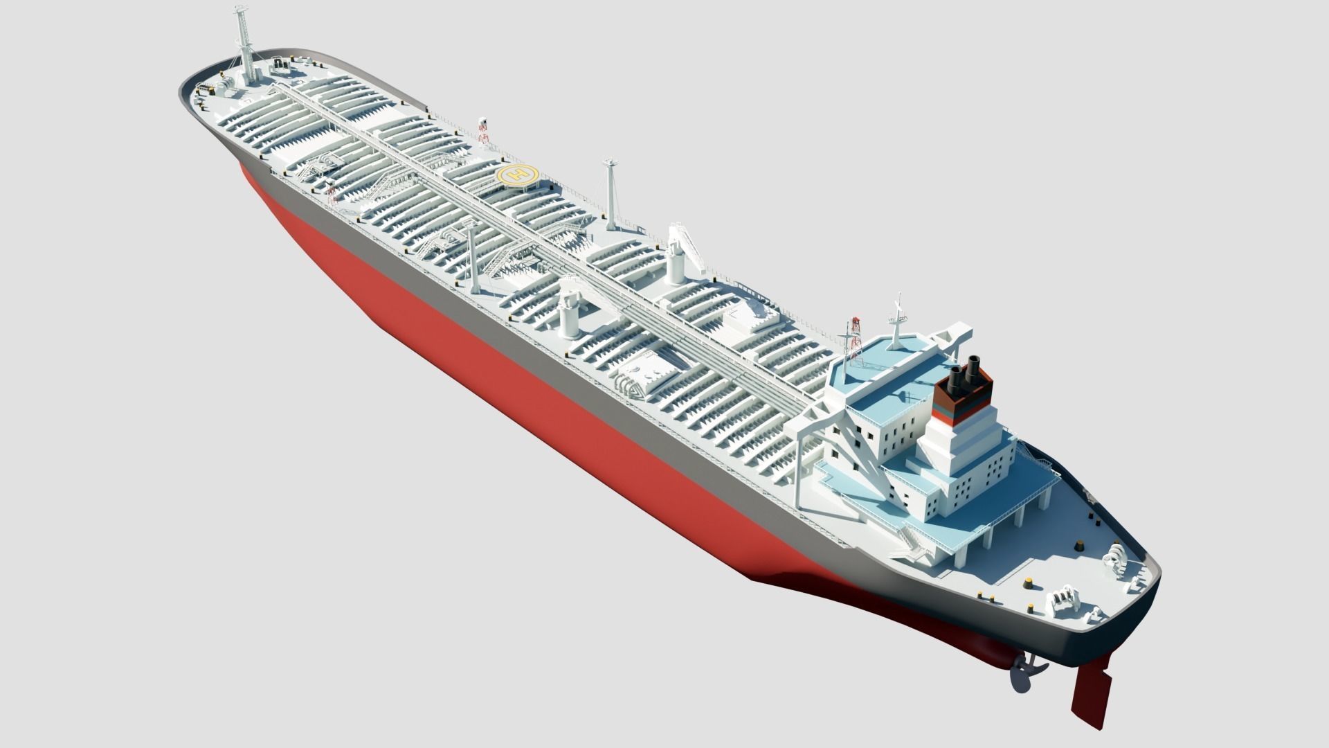 Four types of cargo ships 3D Model Collection_13