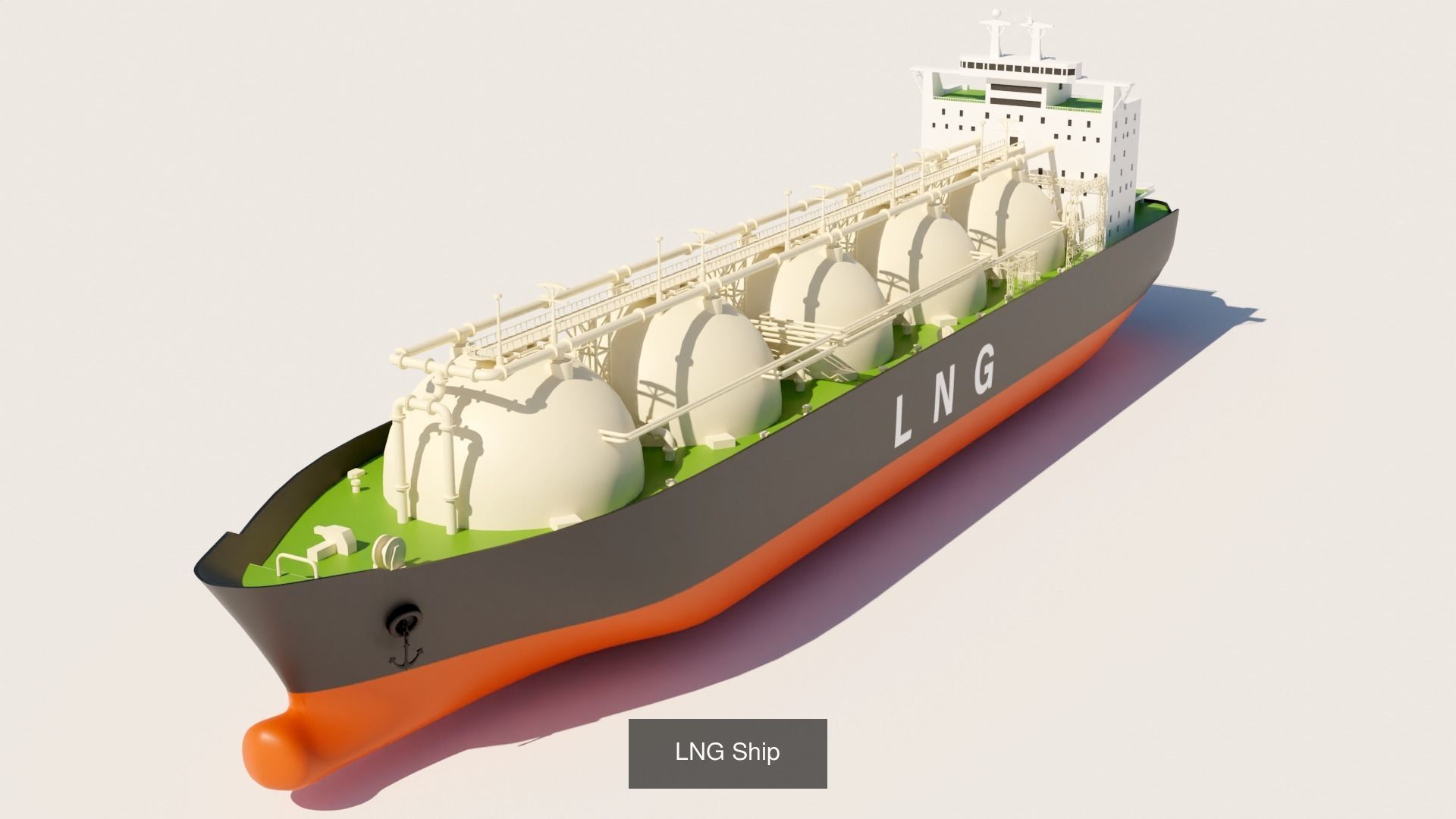 Four types of cargo ships 3D Model Collection_2