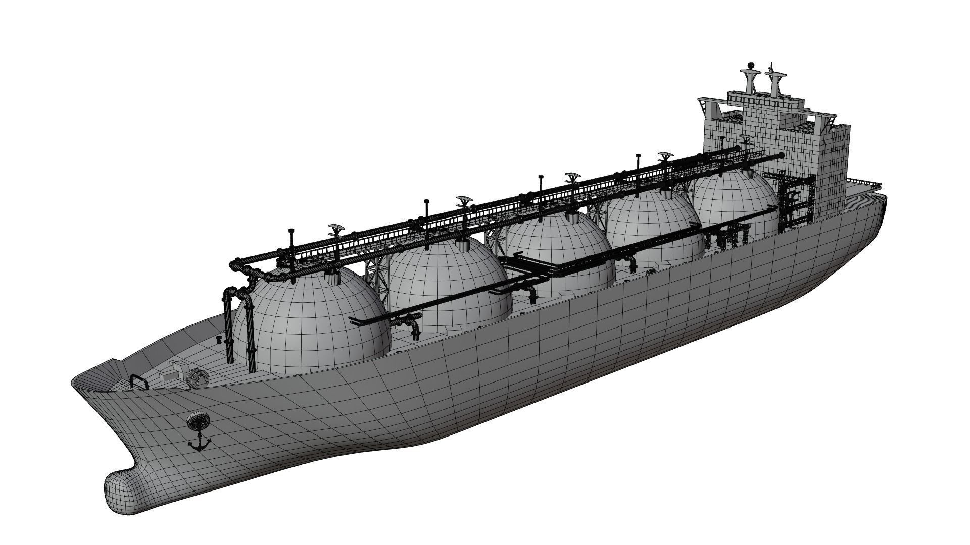 Four types of cargo ships 3D Model Collection_16