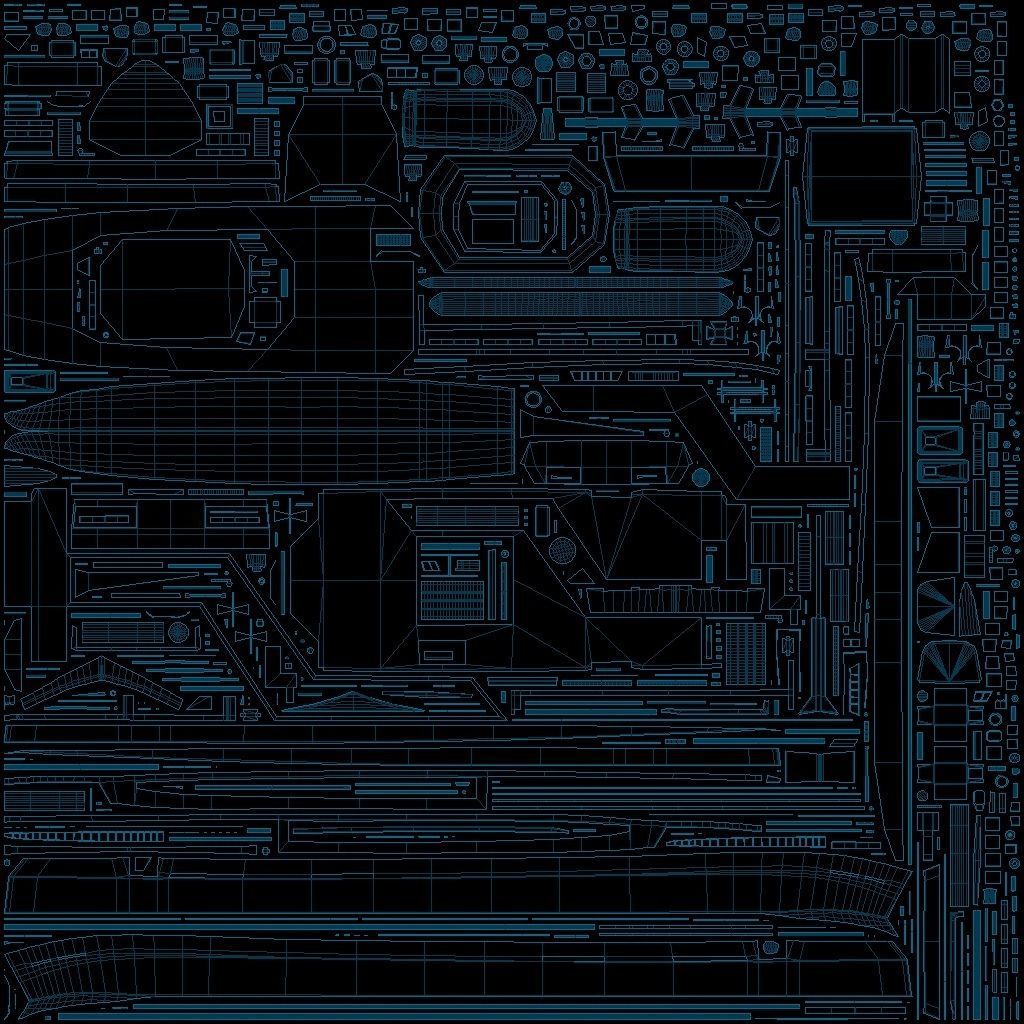 Crew boat Low-poly 3D model_17