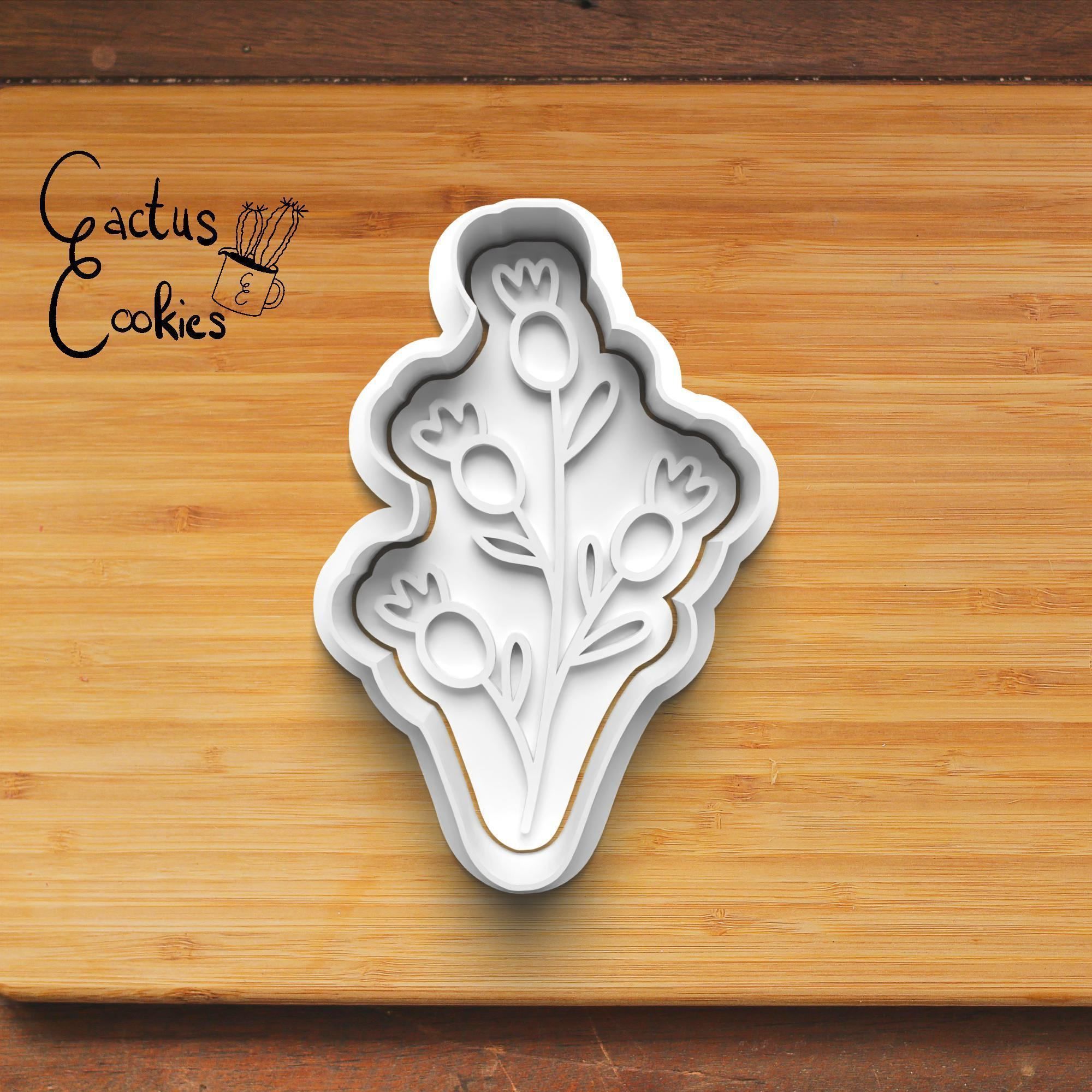 Flower Cookie Cutter Stl File for 3d Printer 0459-25 3D print model_5