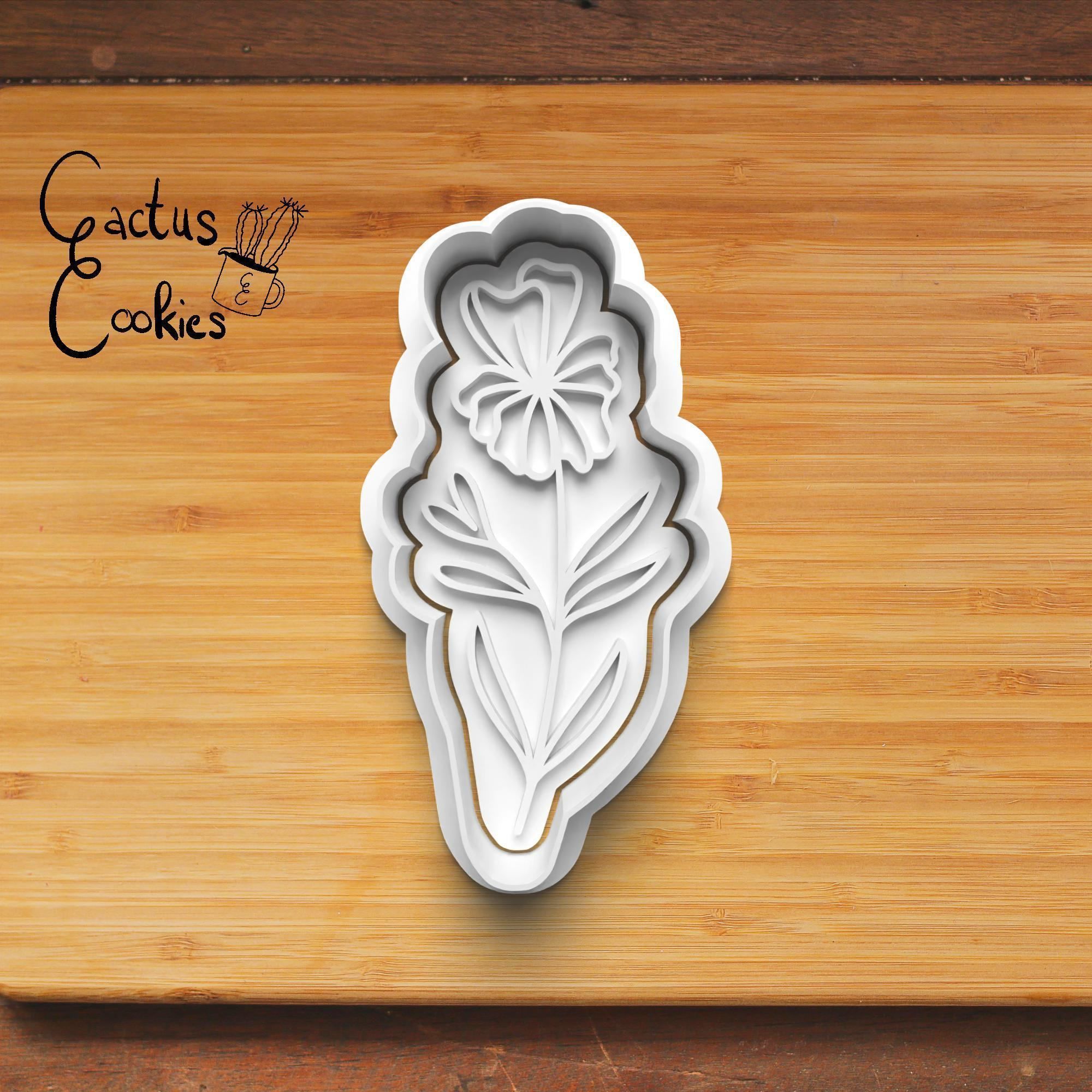 Flower Cookie Cutter Stl File for 3d Printer 0459-25 3D print model_3