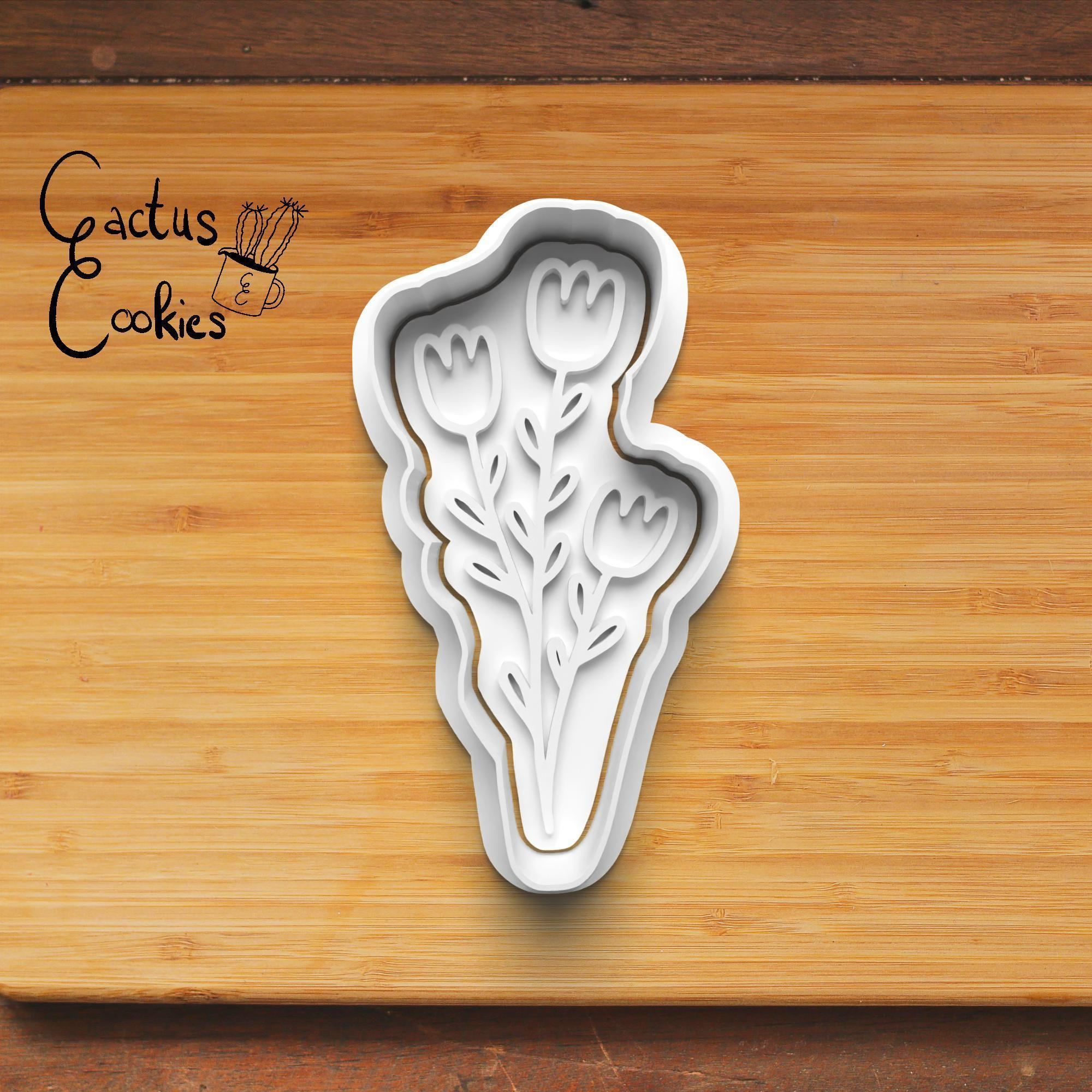 Flower Cookie Cutter Stl File for 3d Printer 0459-25 3D print model_4