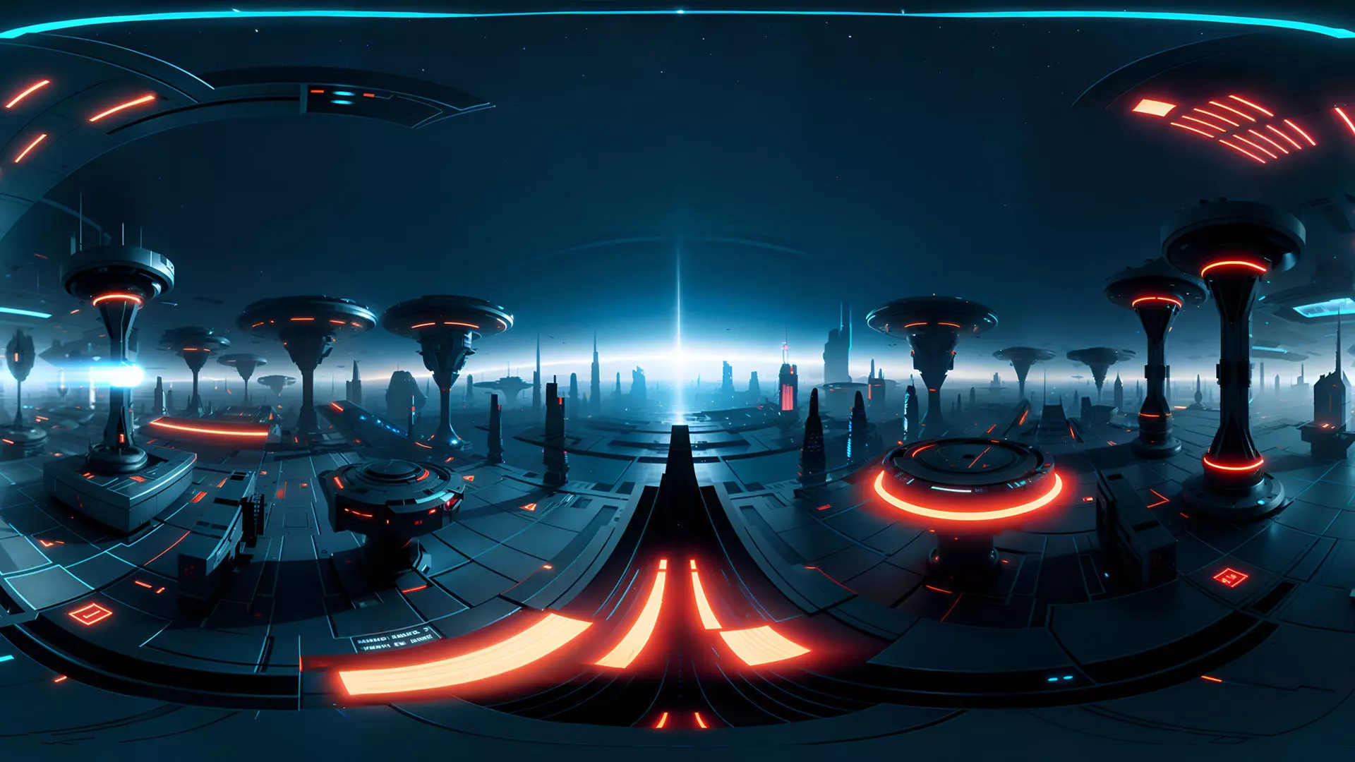 HDRI Futuristic Environments Panoramas Low-poly 3D model_0