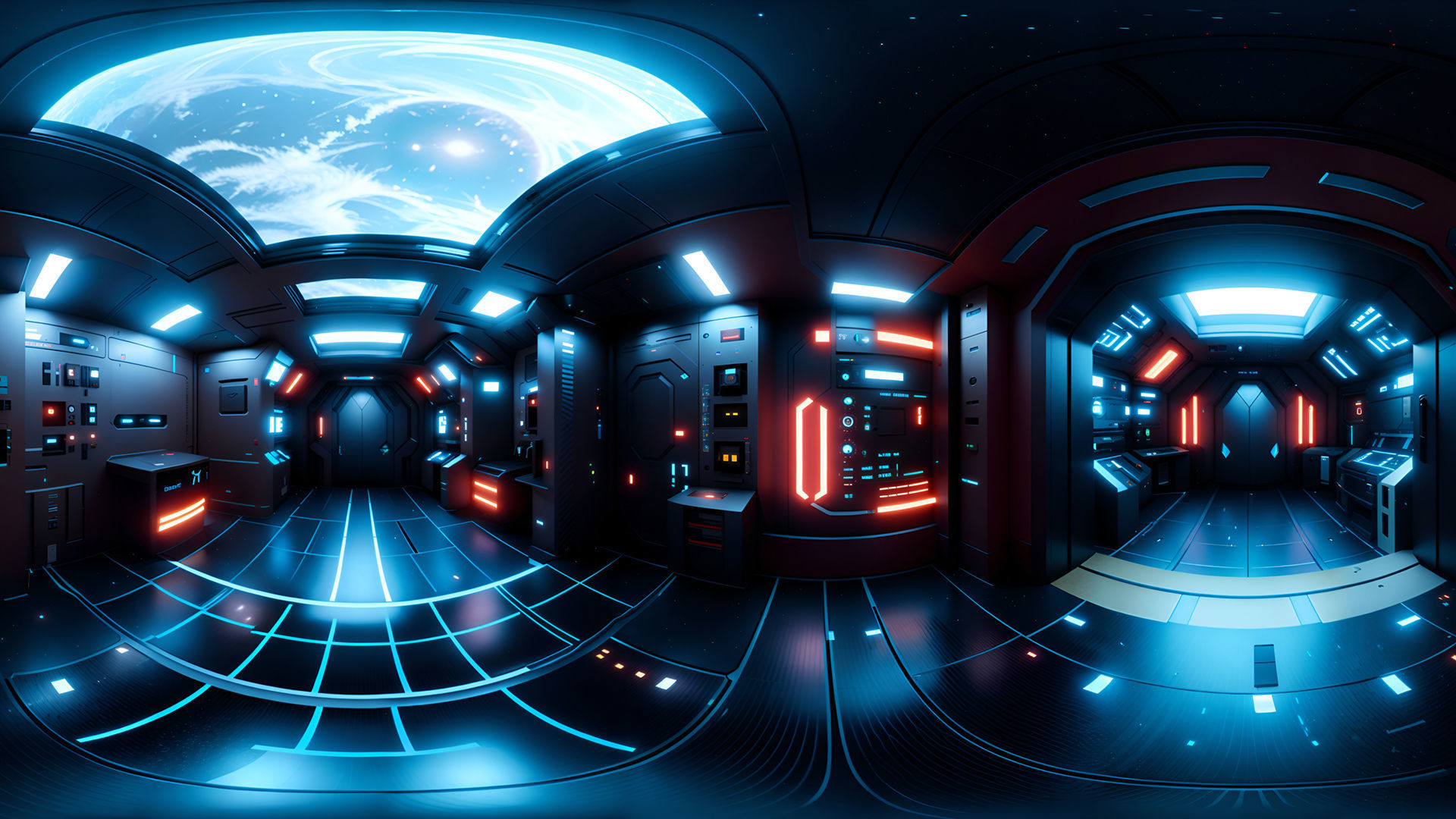 HDRI Futuristic Environments Panoramas Low-poly 3D model_3