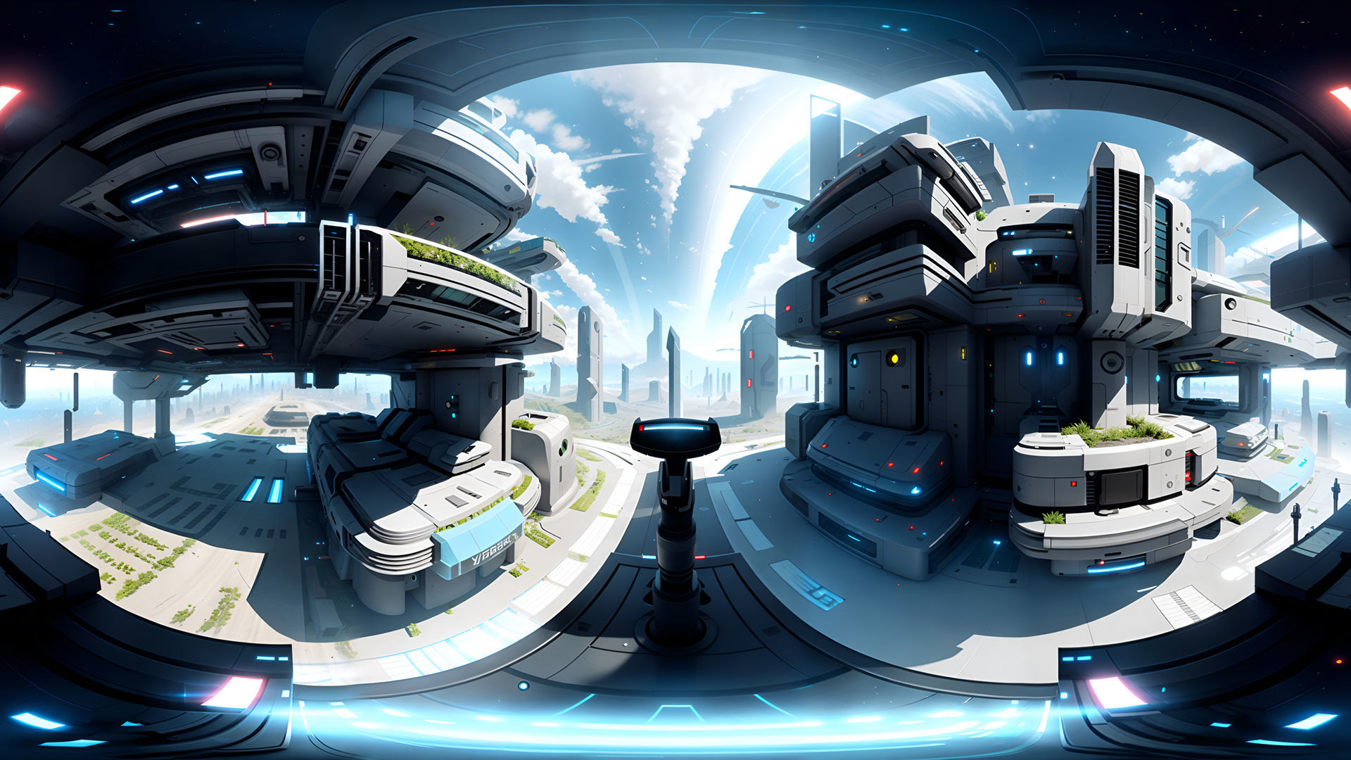 HDRI Futuristic Environments Panoramas Low-poly 3D model_4