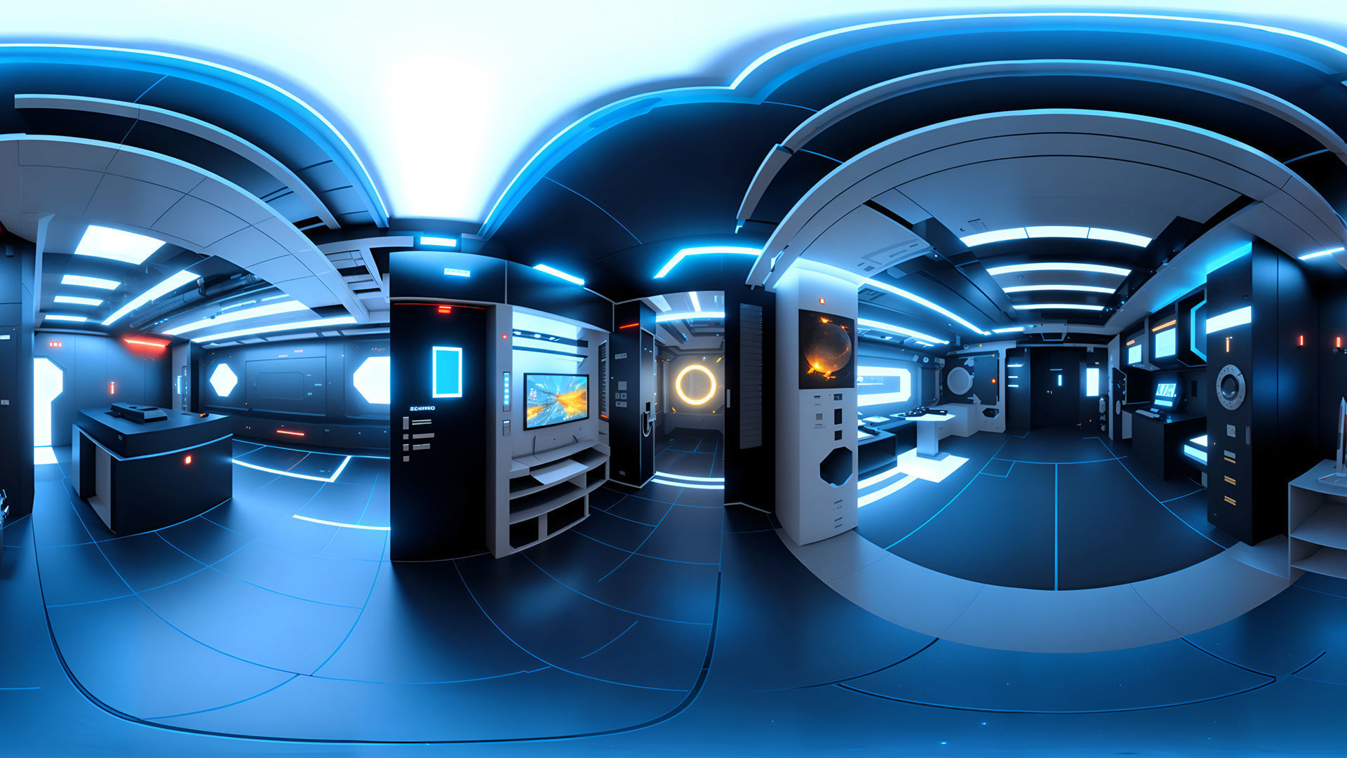 HDRI Futuristic Environments Panoramas Low-poly 3D model_8