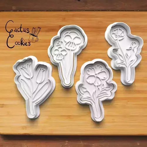 Flower Cookie Cutter Stl File for 3d Printer 0264 3D print model Flower Cookie Cutter Stl File for 3d Printer 0264 3D print model
