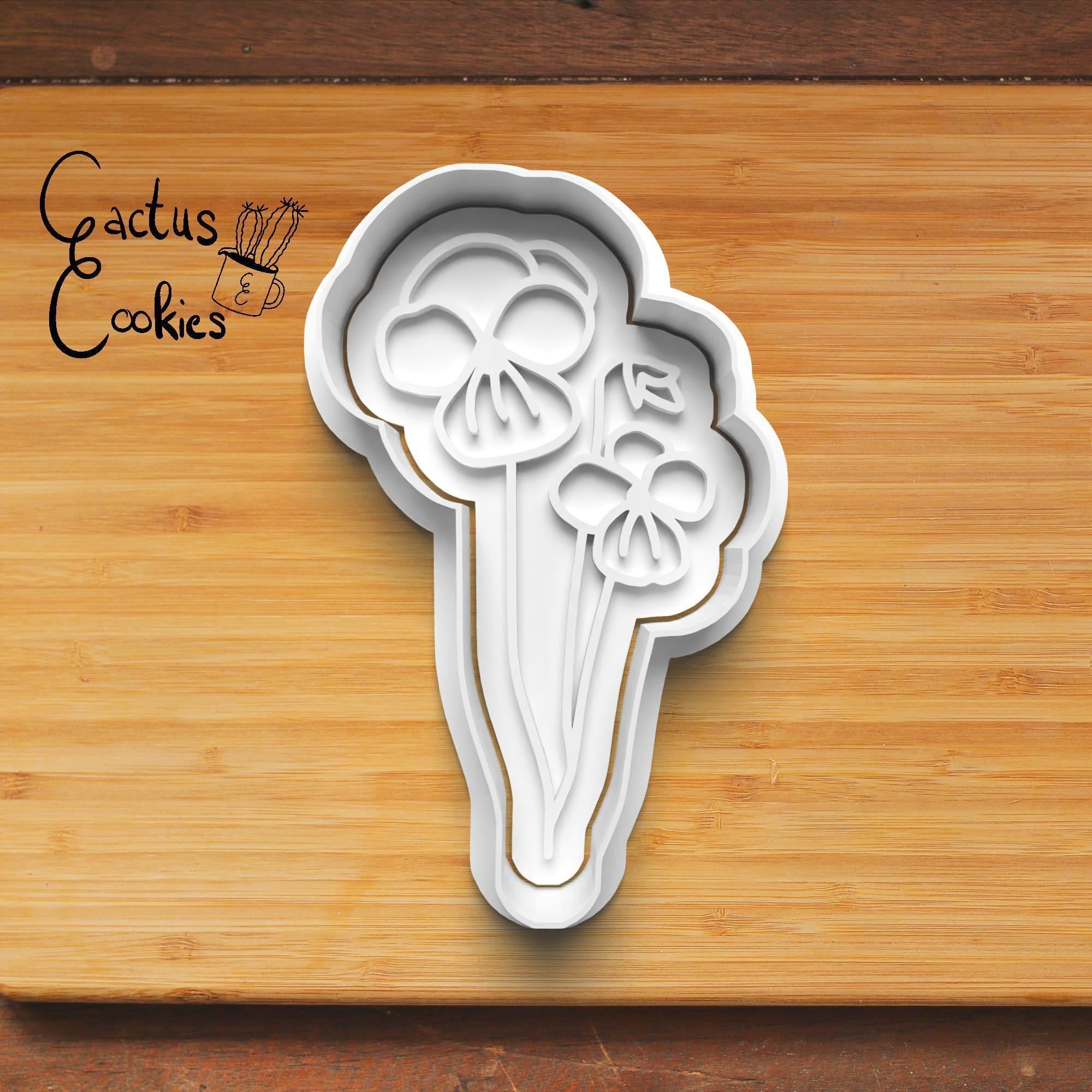 Flower Cookie Cutter Stl File for 3d Printer 0264 3D print model_2