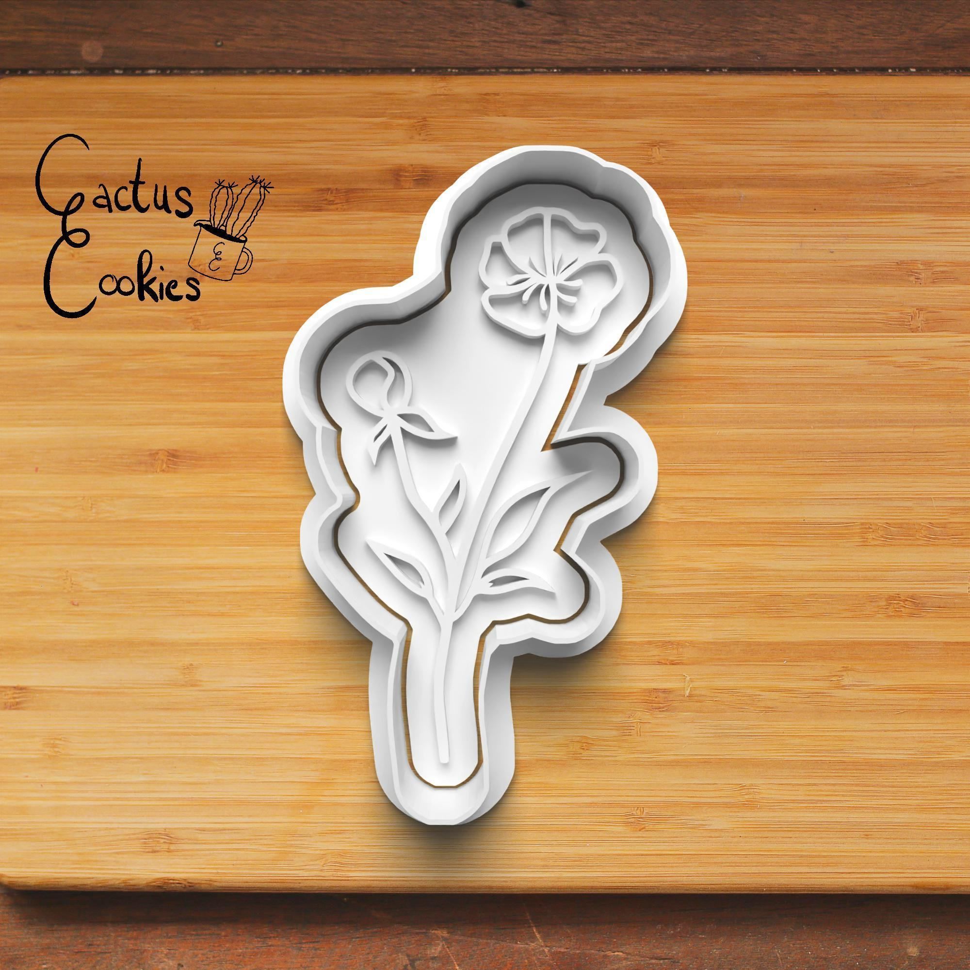 Flower Cookie Cutter Stl File for 3d Printer 0264 3D print model_4