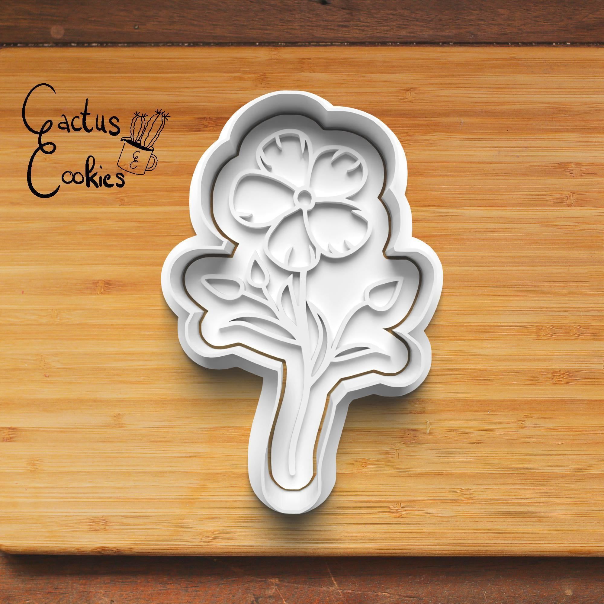 Flower Cookie Cutter Stl File for 3d Printer 0264 3D print model_5