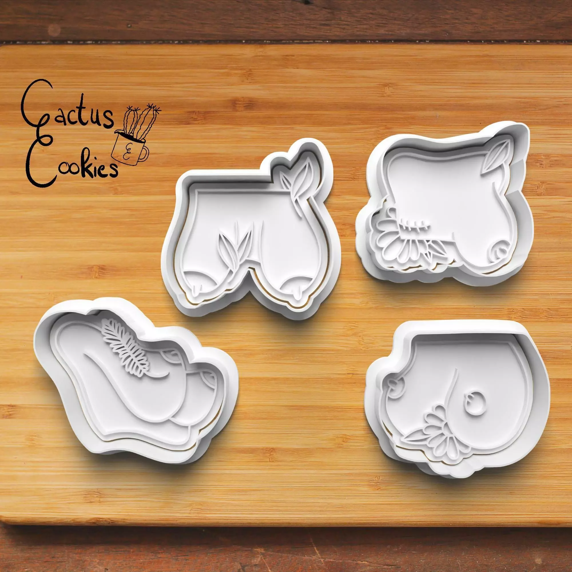 Flower Boobs Cookie Cutter Stl File for 3d Printer 0333 3D print model_0