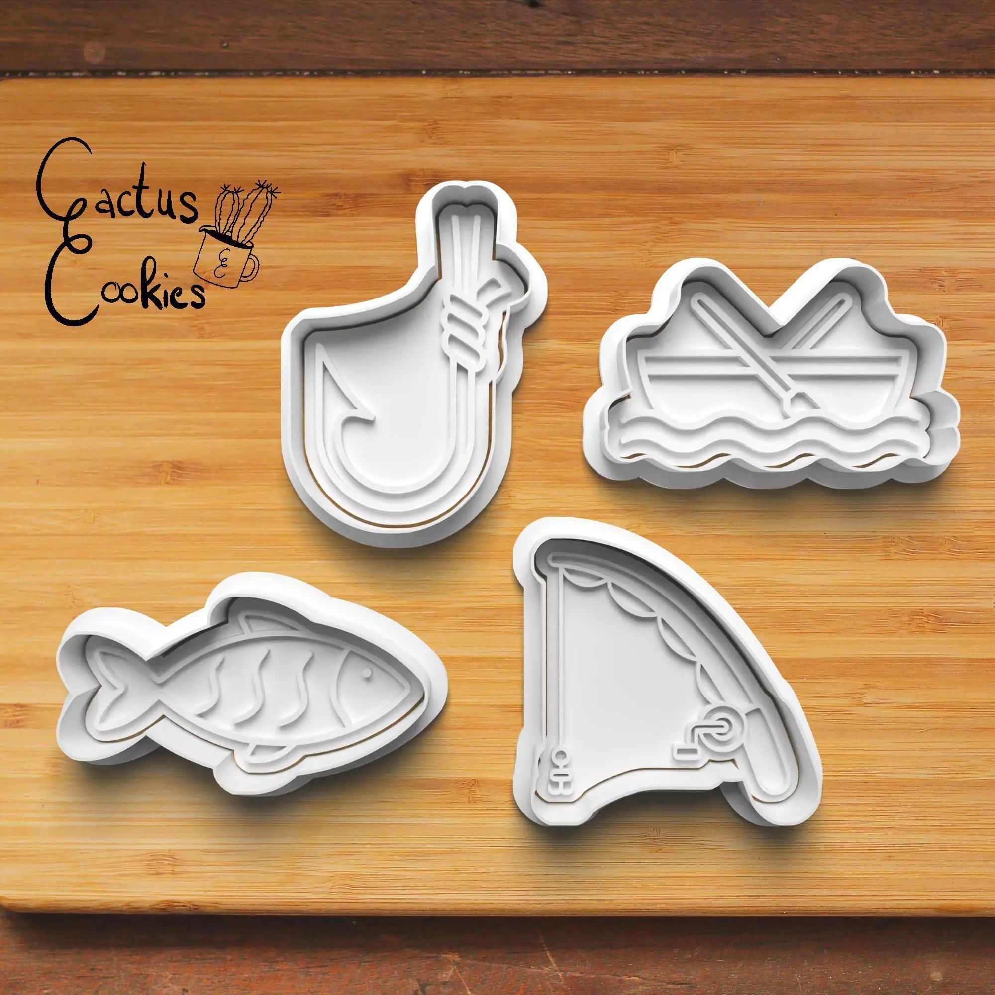 Fishing Cookie Cutter Stl File for 3d Printer 0322 3D print model_0